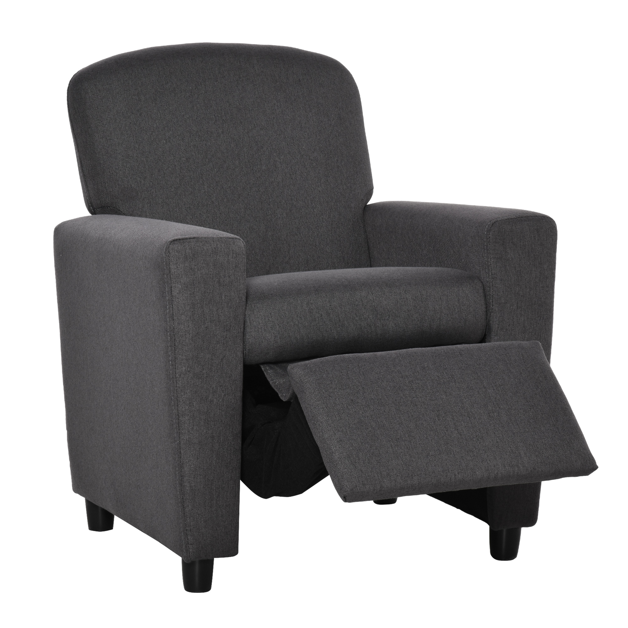 HOMCOM Children's 2-in-1 Sofa and Armchair with Footrest, Soft Seating for Playroom and Bedroom, Cat Scratch Resistant, Grey   Aosom UK