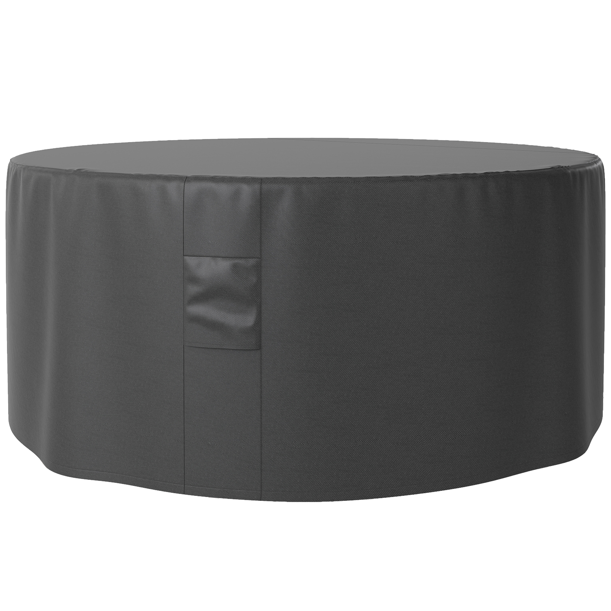 Outsunny Garden Patio Large Furniture Set Round Cover 600D Oxford Waterproof, ?193 x 80H cm, Black