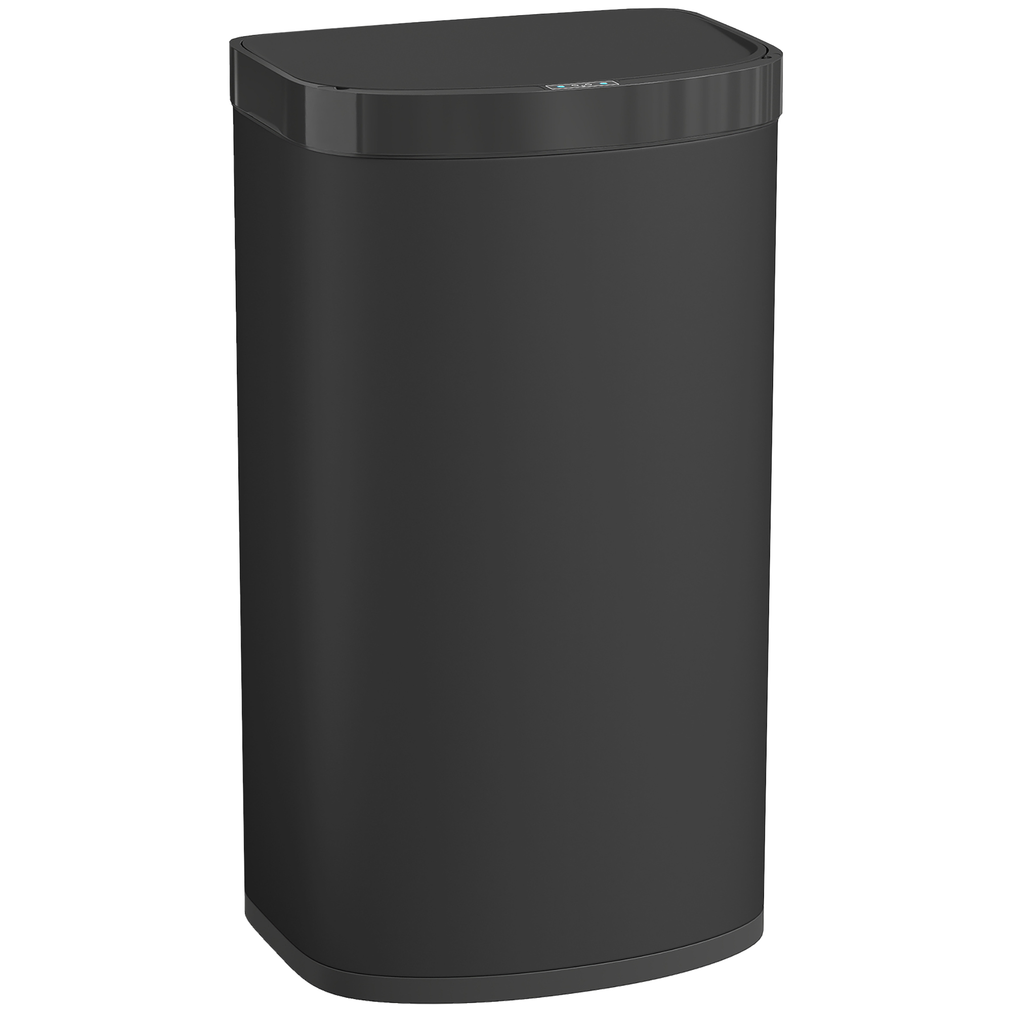 Sensor Mülleimer 55L Abfalleimer mit Soft-Close-Deckel aus Edelstahl, für Küche Fitnessstudio Büro, Schwarz
