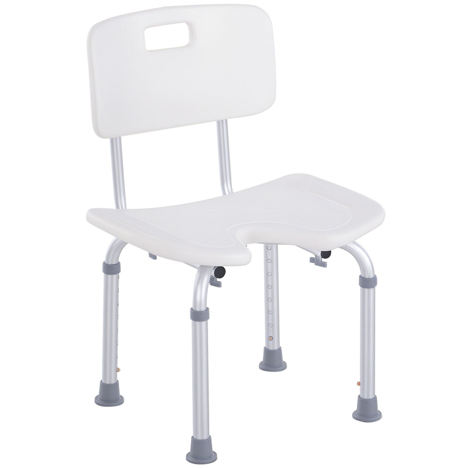 HOMCOM tabouret de douche chaise de bain, assise rembourrée confortable, blanc   Aosom France