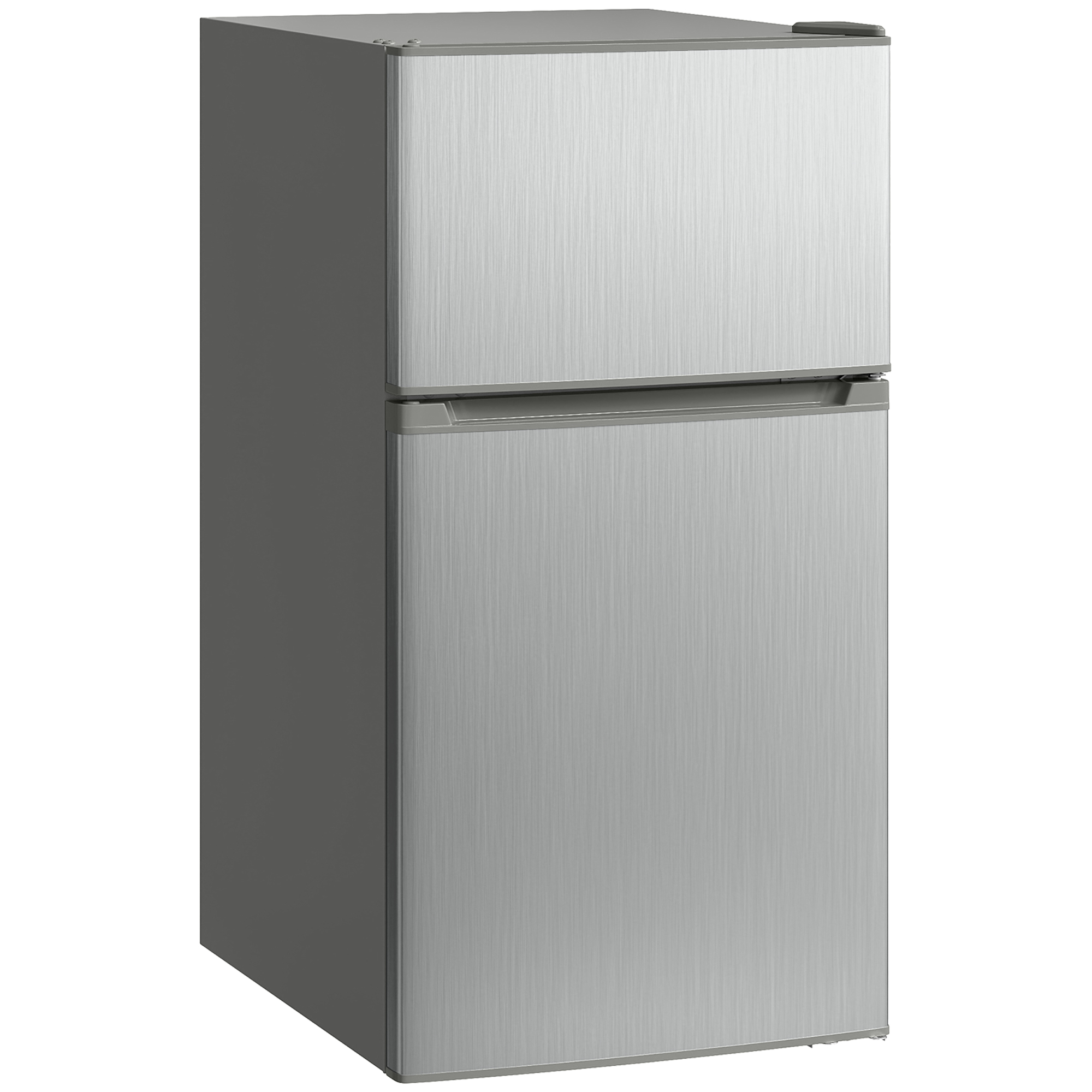 HOMCOM Réfrigérateur congélateur 88 L, petit réfrigérateur combiné avec portes réversibles et éclairage, 45,5x50x86,5cm, gris