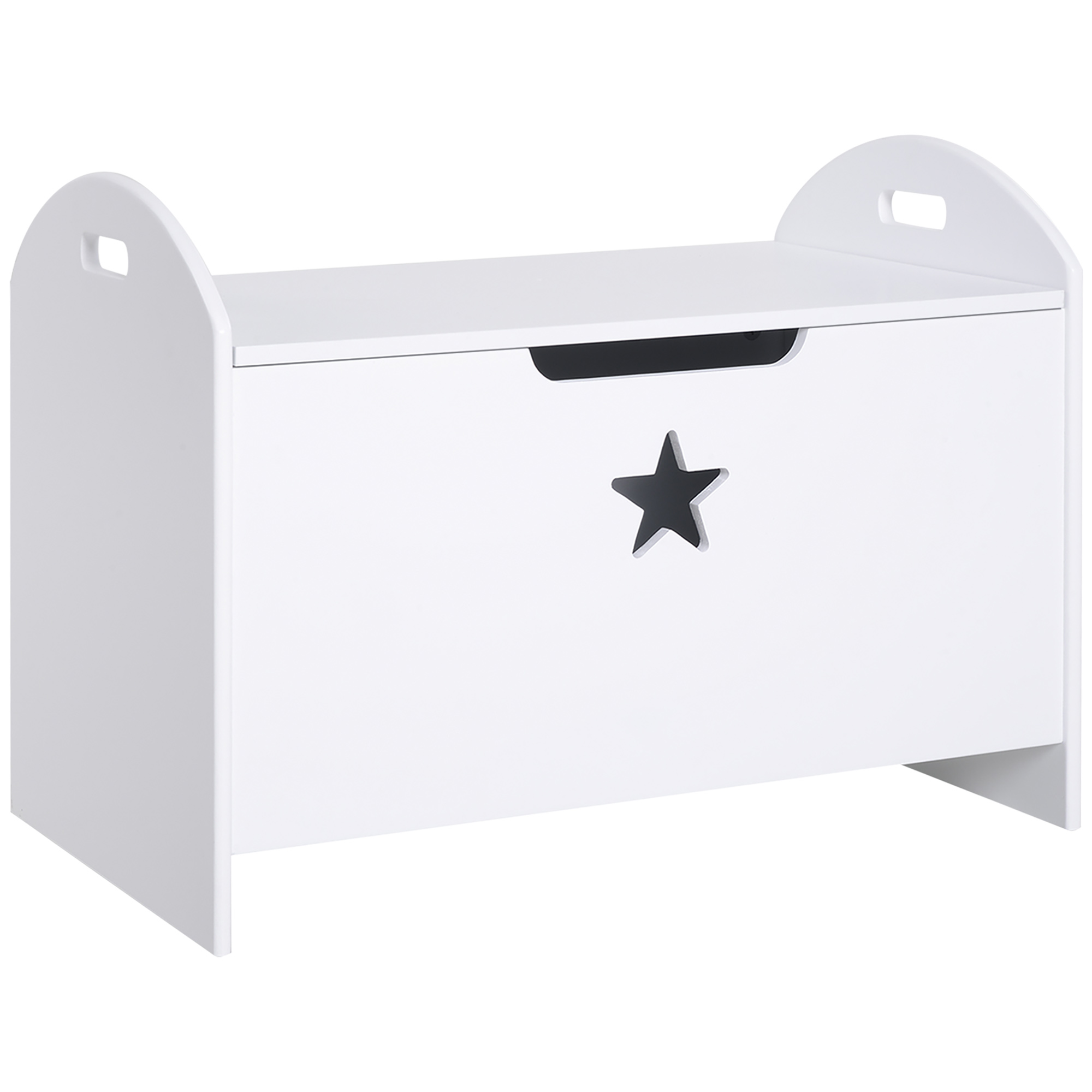 HOMCOM Spielzeugtruhe mit Deckel, Spielzeugkiste für Kinder, Aufbewahrungsbox für Kinderzimmer, Weiß, 62x40x46,5cm Aosom.de