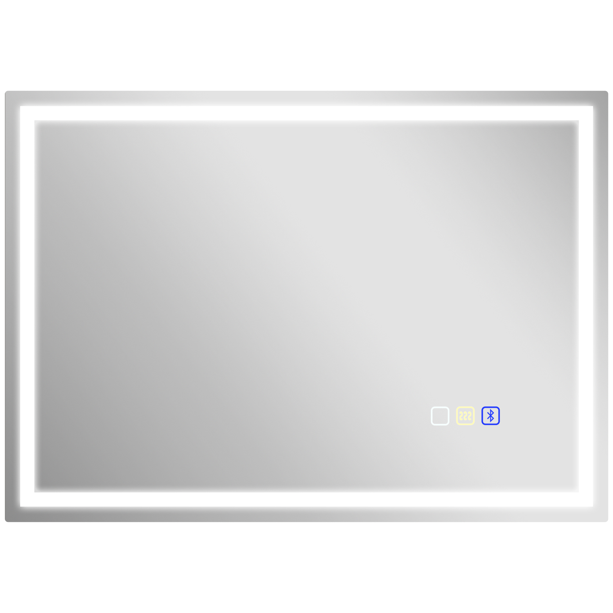 HOMCOM Oglindă Baie Antiaburire cu Lumină LED și Difuzor Bluetooth 50x70 cm | Aosom Romania
