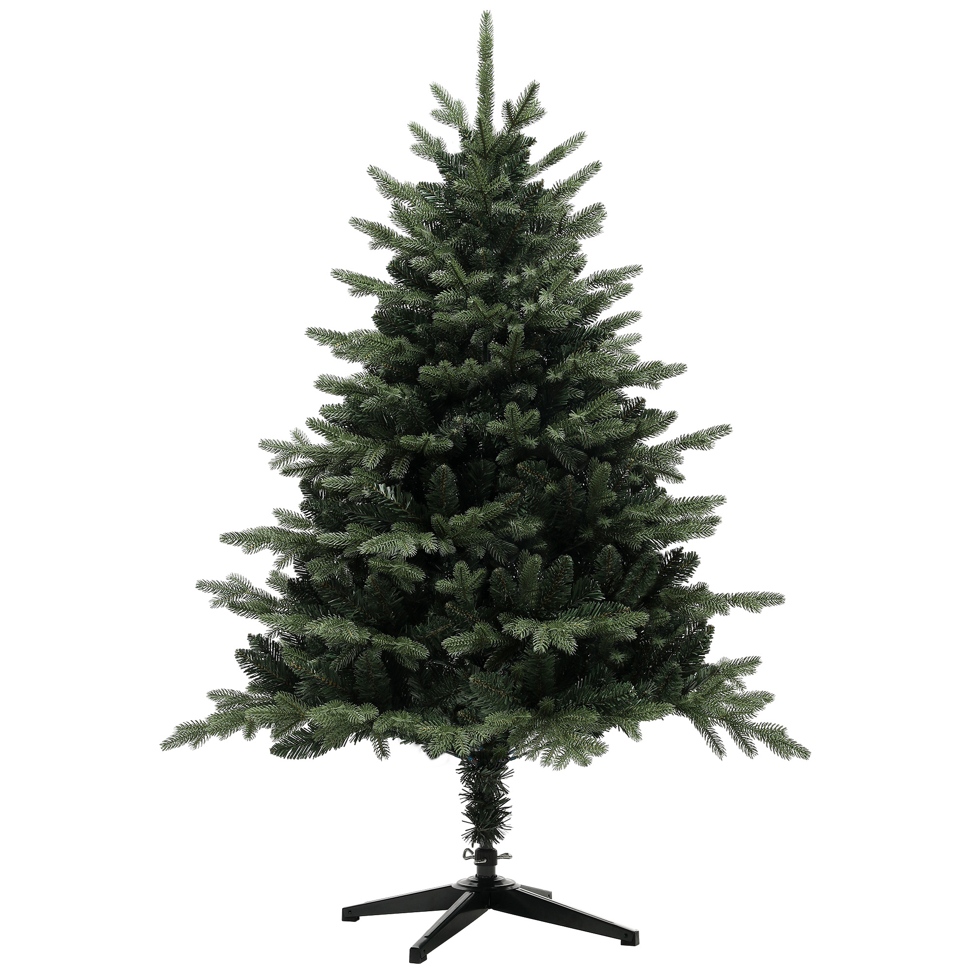 Homcom Green 5Ft Artificial Spurce Christmas Tree With 1121 Branch Tips And Foldable Steel Base, Realistic Hinged Xmas Tree, | Aosom Uk