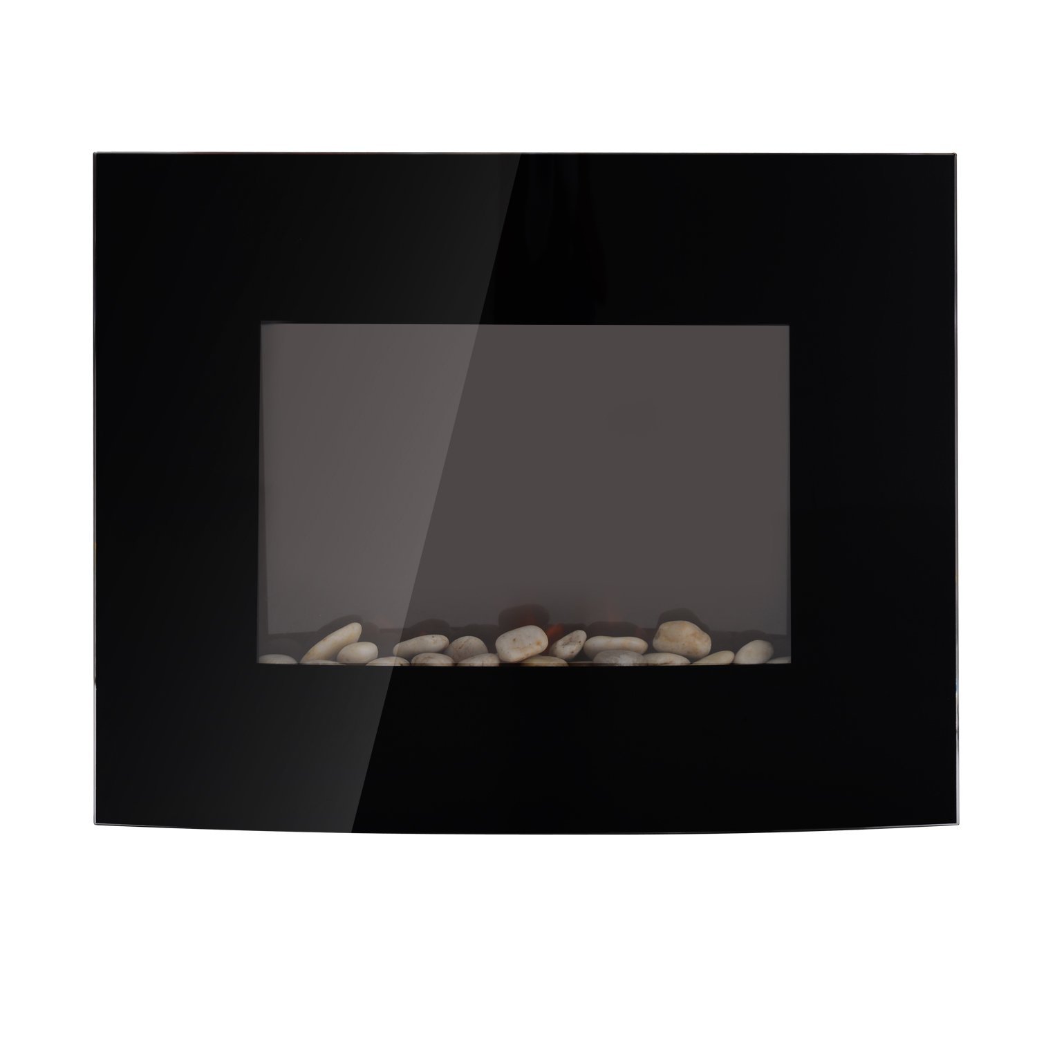 HOMCOM Elektrokamin Kaminofen elektrisch mit 2 Leistungsstufen 900/1800 W LED 65 x 11,4 x 52 cm Edelstahl Schwarz für gemütliche Wärme   Aosom.de