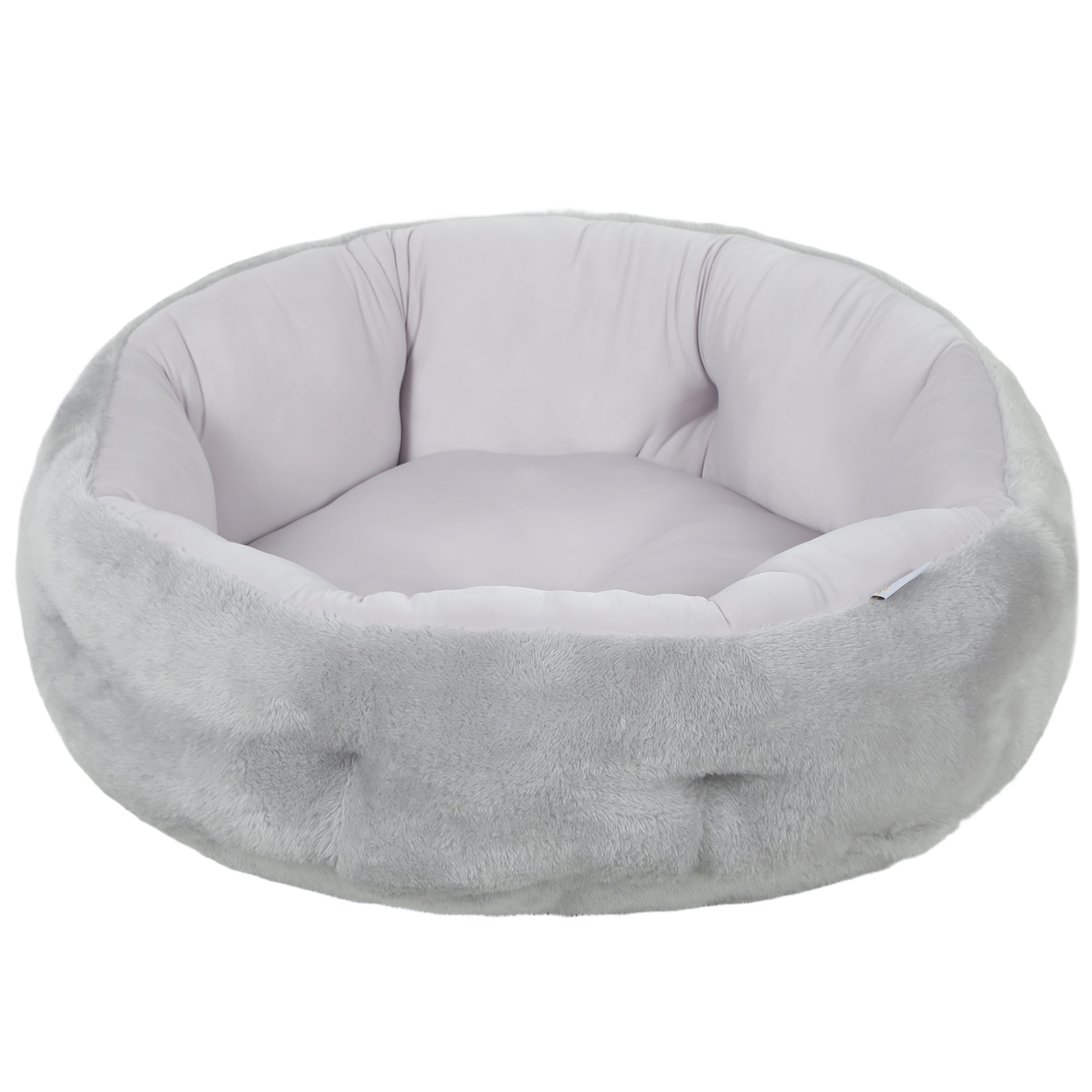 PawHut Lit pour chat réversible, lit pour chats d'intérieur et petits chiens, lit rond avec rebord de soutien, gris clair PawHut Lit pour chat réversible, lit pour chats d'intérieur et petits chiens, lit rond avec rebord de soutien, gris clair