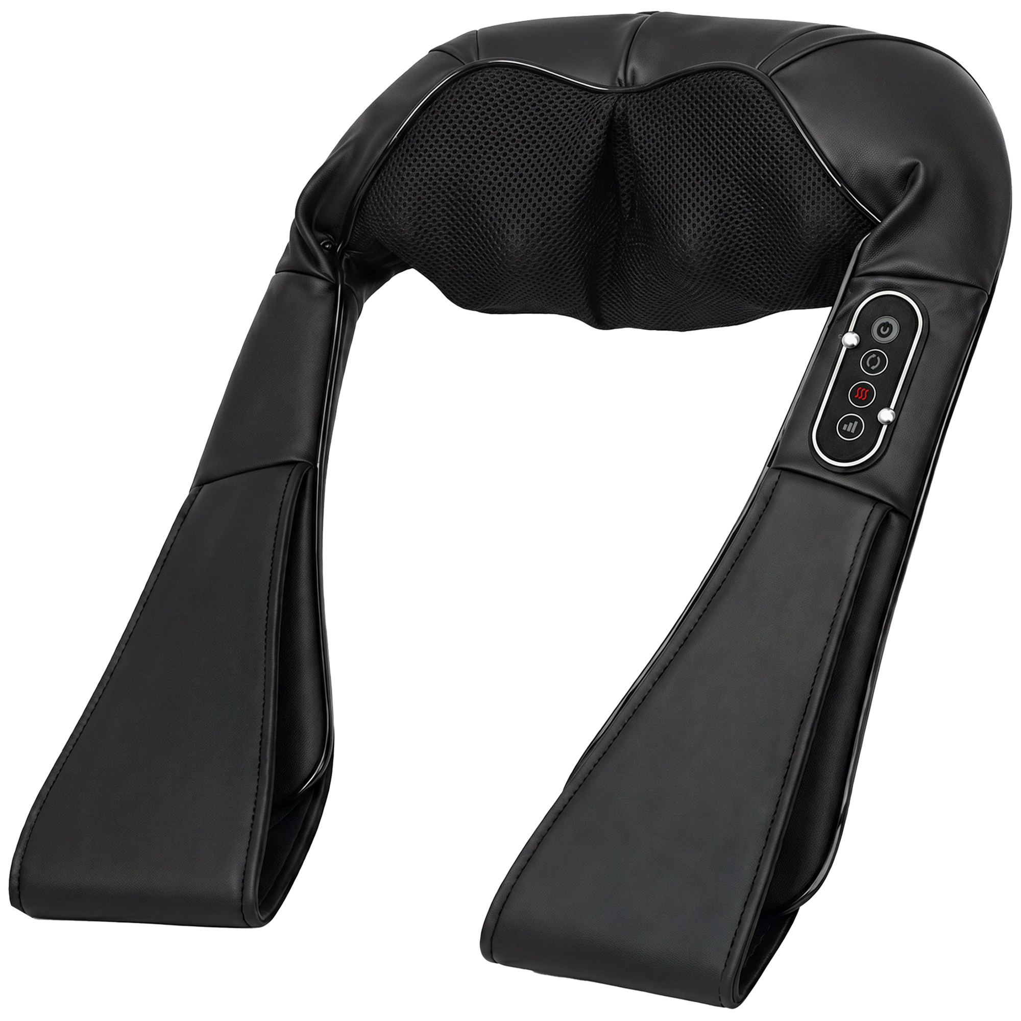 Homcom Black Neck And Shoulder Massager With Heat, Deep Tissue Shiatsu 3D Kneading Massager For Neck, Back, Waist, Foot And Leg