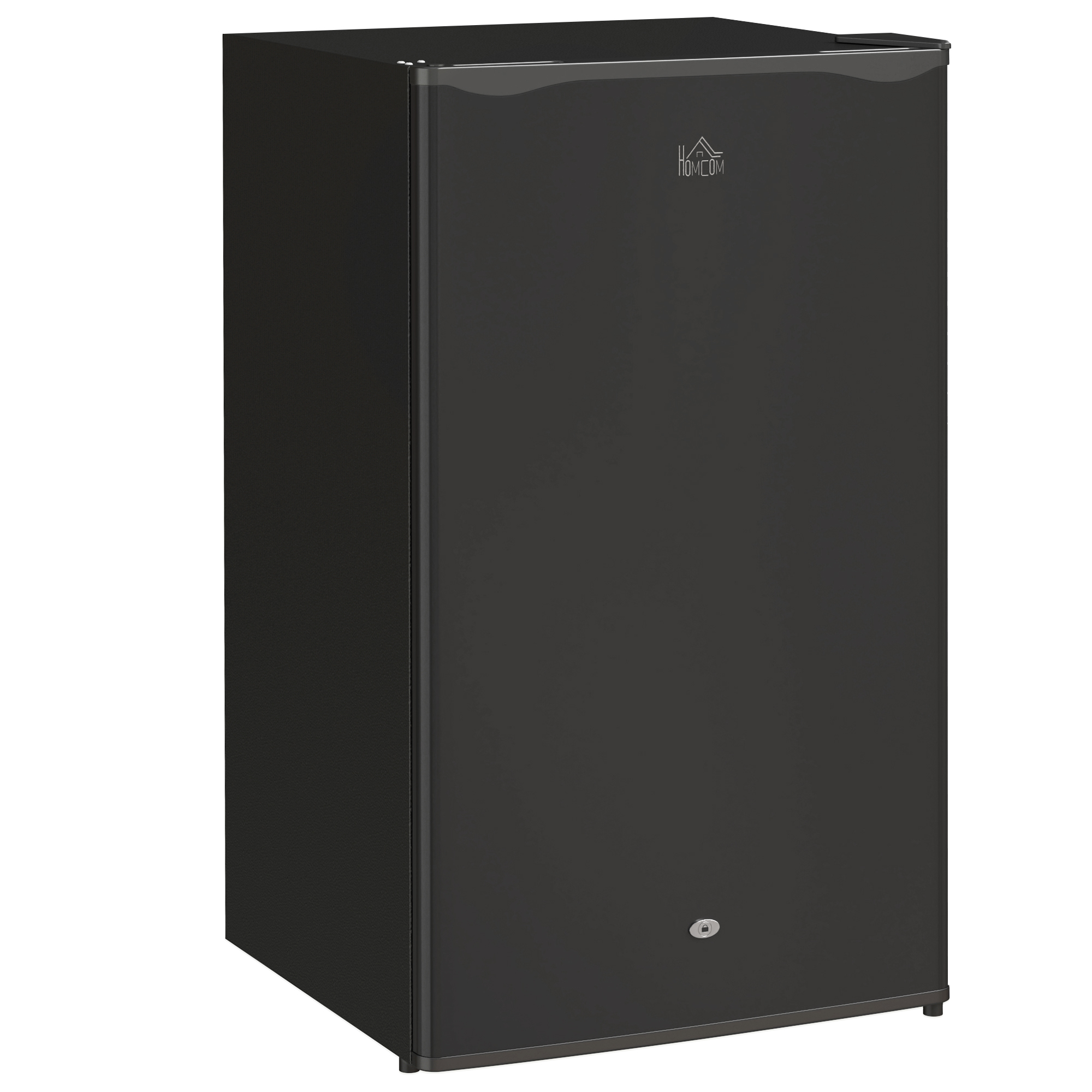 HOMCOM 91L Freestanding Under-Counter Fridge with Lock, Black   Aosom UK