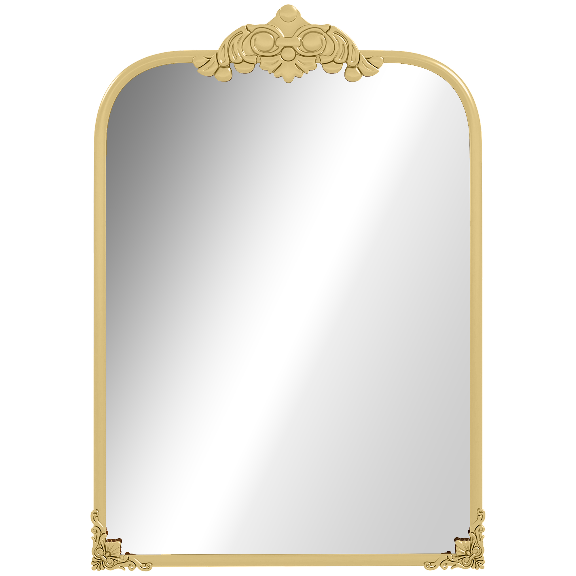 Wall Mirror, Stylish, 60x3x87cm, Gold Tone