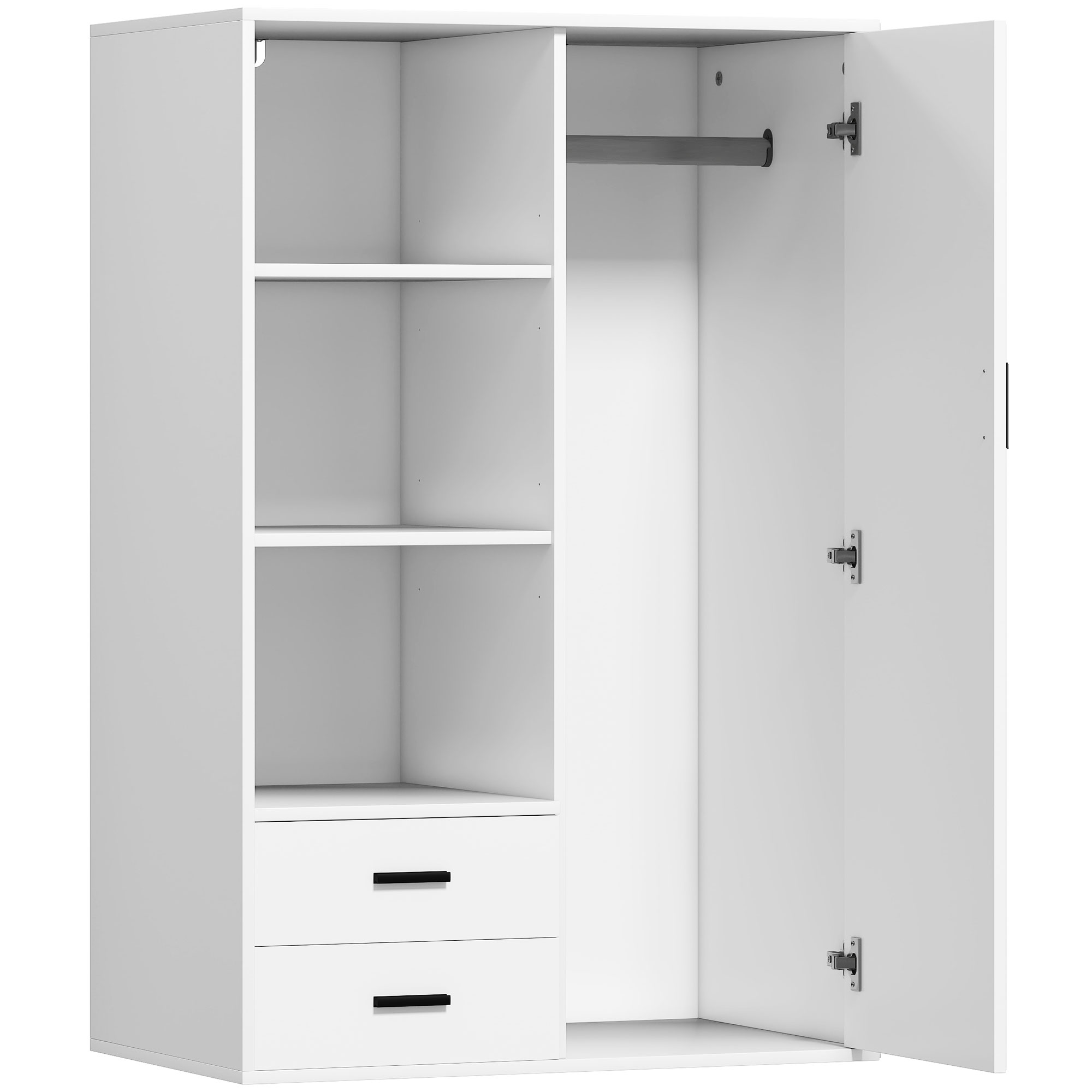 HOMCOM Dulap Modern Alb Sertare | Aosom Romania