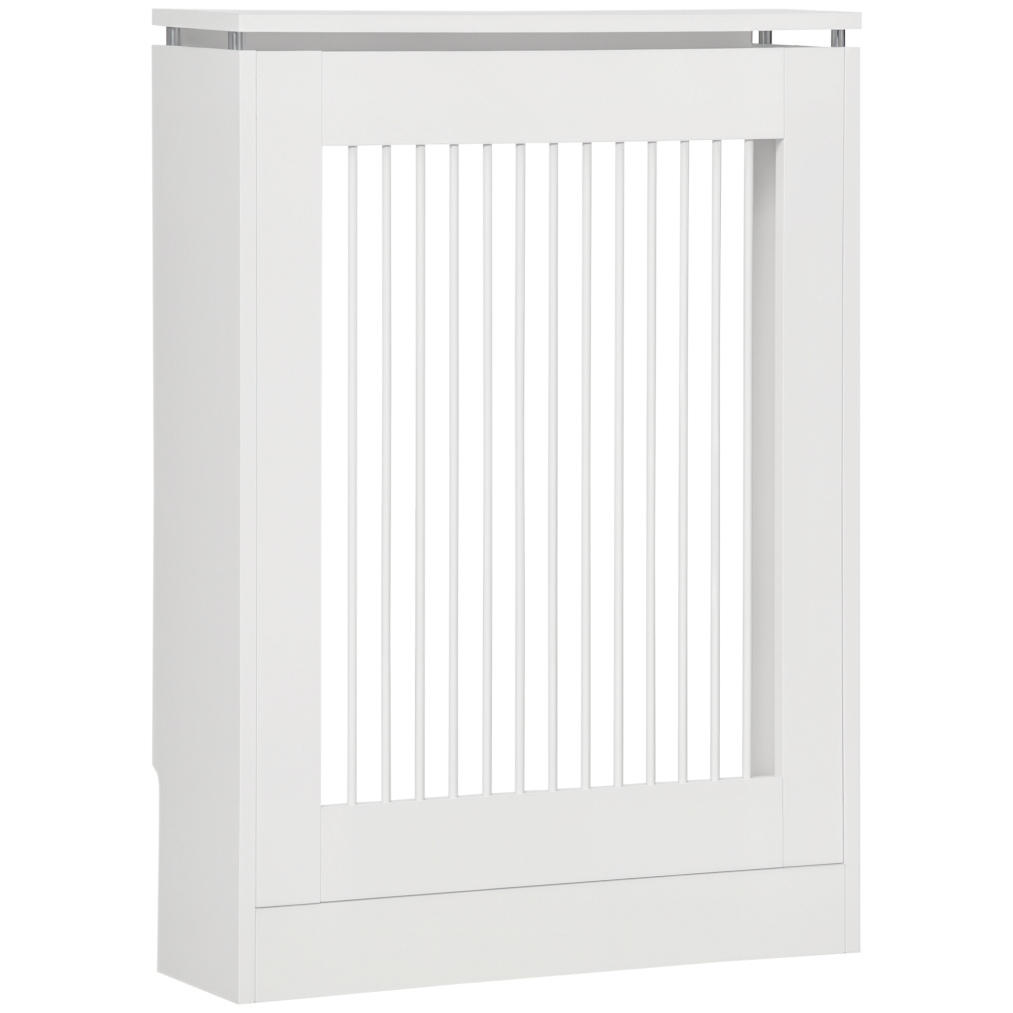 HOMCOM Resguardo Aquecedor MDF Moderno Prateleira Sala Estar Quarto Escritório Design Elegante 60x18x84cm Branco Funcional   Aosom Portugal