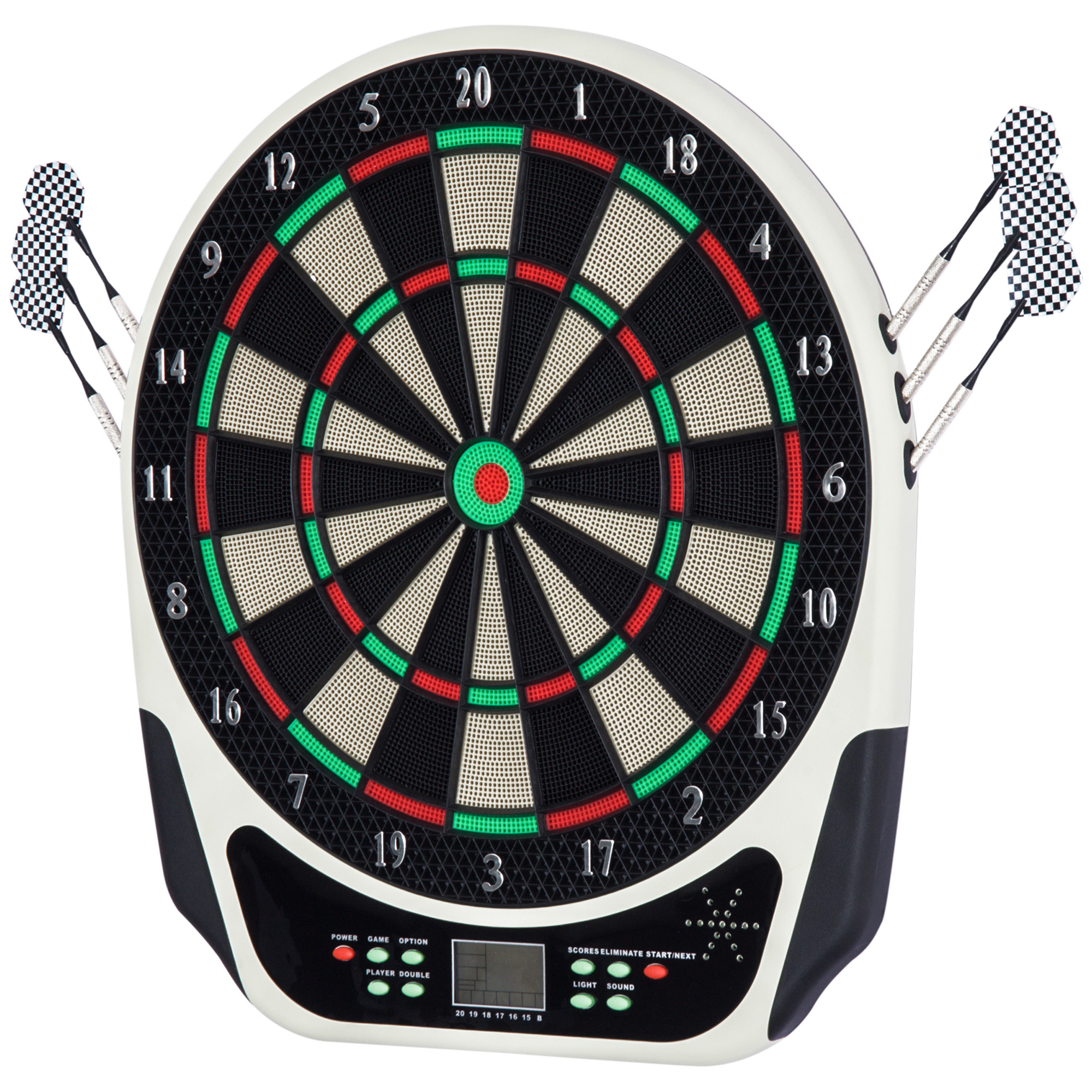 HOMCOM Elektronische Dartscheibe, Dartboard mit LCD-Display, 6 Darts, 24 Dartköpfe, 18 Spiele, 159 Trefferoptionen, für 8 Spieler   Aosom von HOMCOM