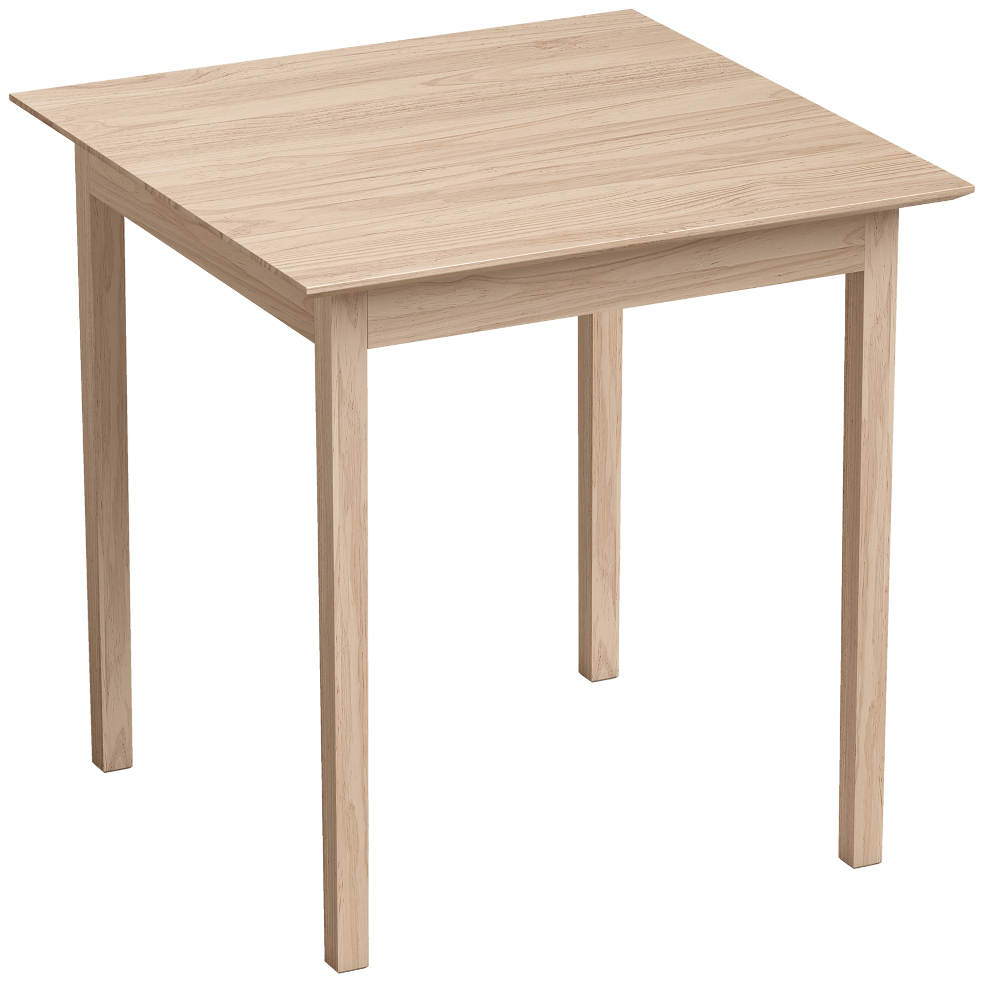 Kitchen Table Dining Table Square Table, Modern Design, 75 cm x 75 cm x 76 cm, Natural Wood