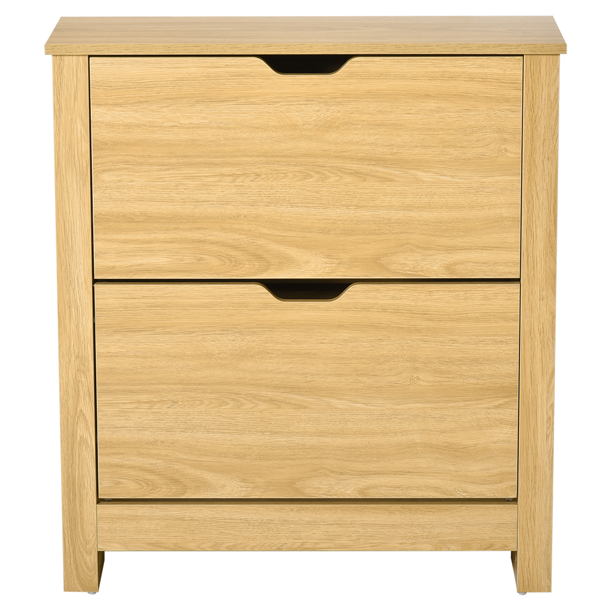 HOMCOM Shoe Storage Cabinet with 12 Compartments, 4 Shelves, 2 Drawers, and Protective Legs, Modern Stylish Unit for Hallway Bedroom, Brown   Aosom UK