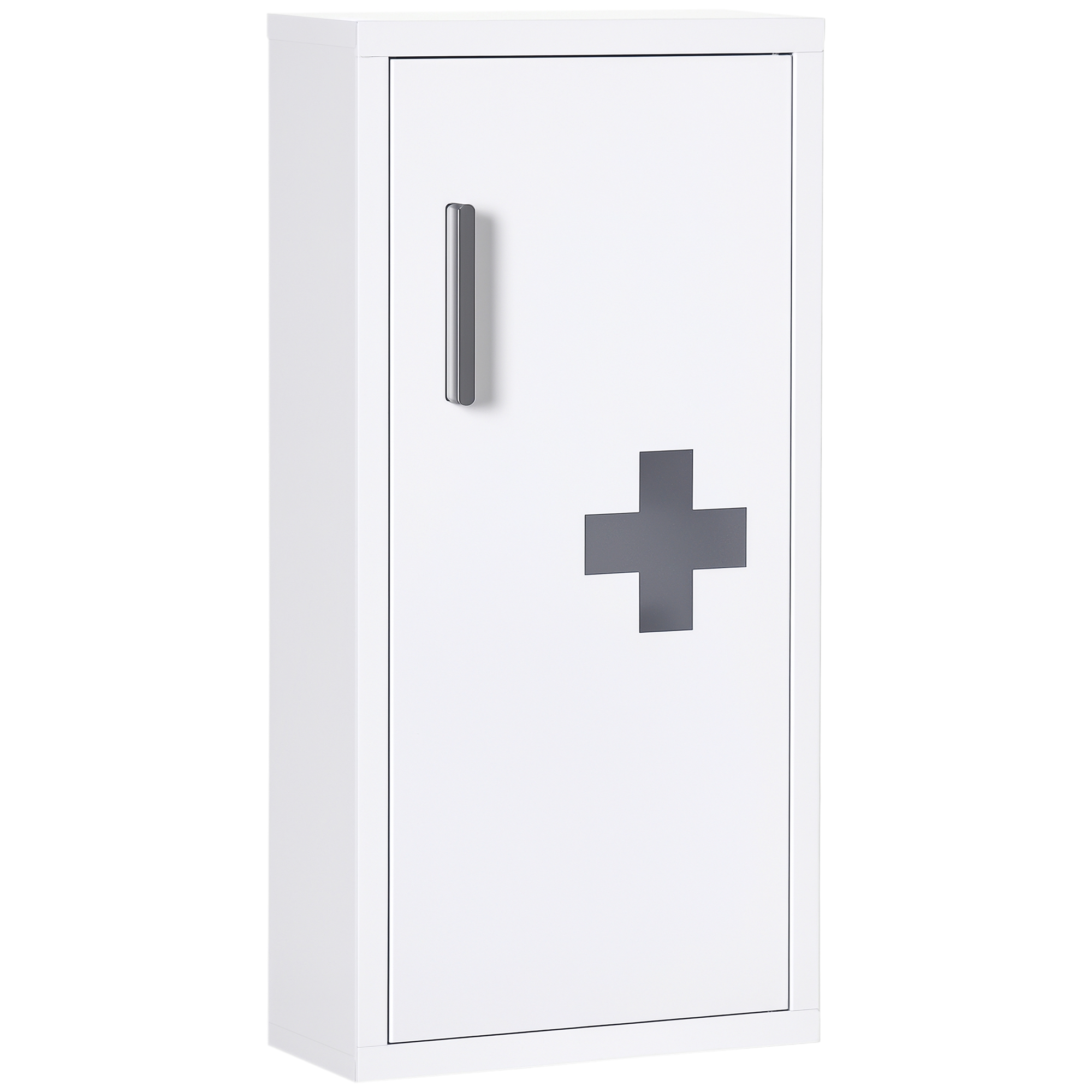 kleankin Armoire Pharmacie Murale Blanche 2 Étagères Porte Aimantée   Aosom France
