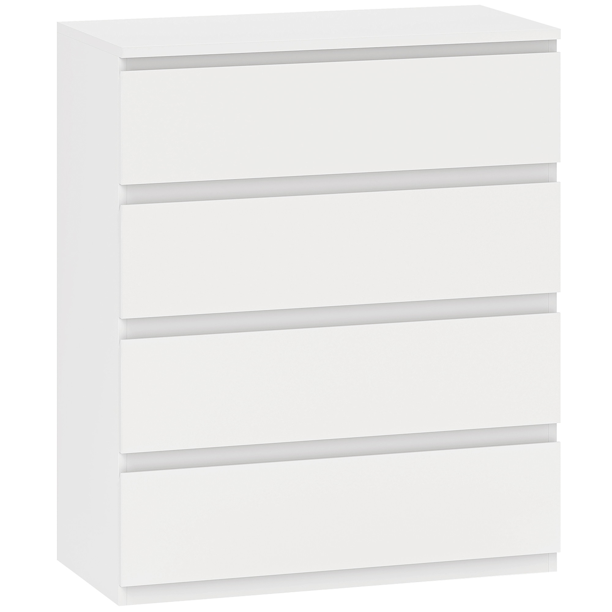 HOMCOM Chest of Four Drawers - White (831-538V01WT)