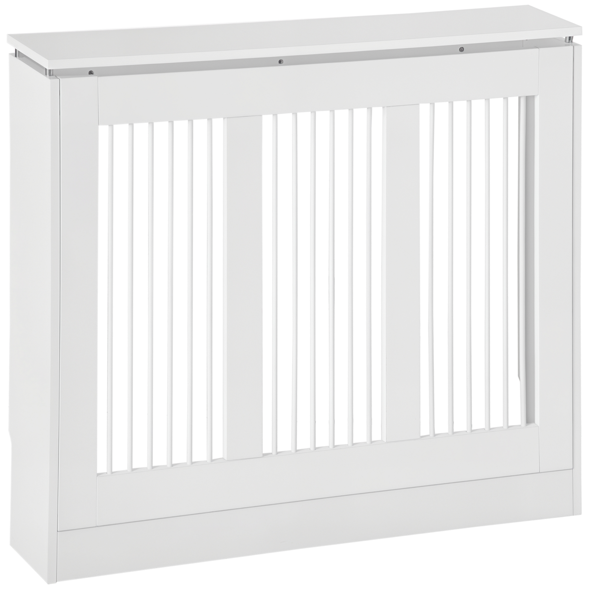 HOMCOM Resguardo Aquecedor MDF Branco Design Elegante Sala Estar Quarto Funcional 90x18x84cm Estilo Moderno Prático e Compacto   Aosom Portugal