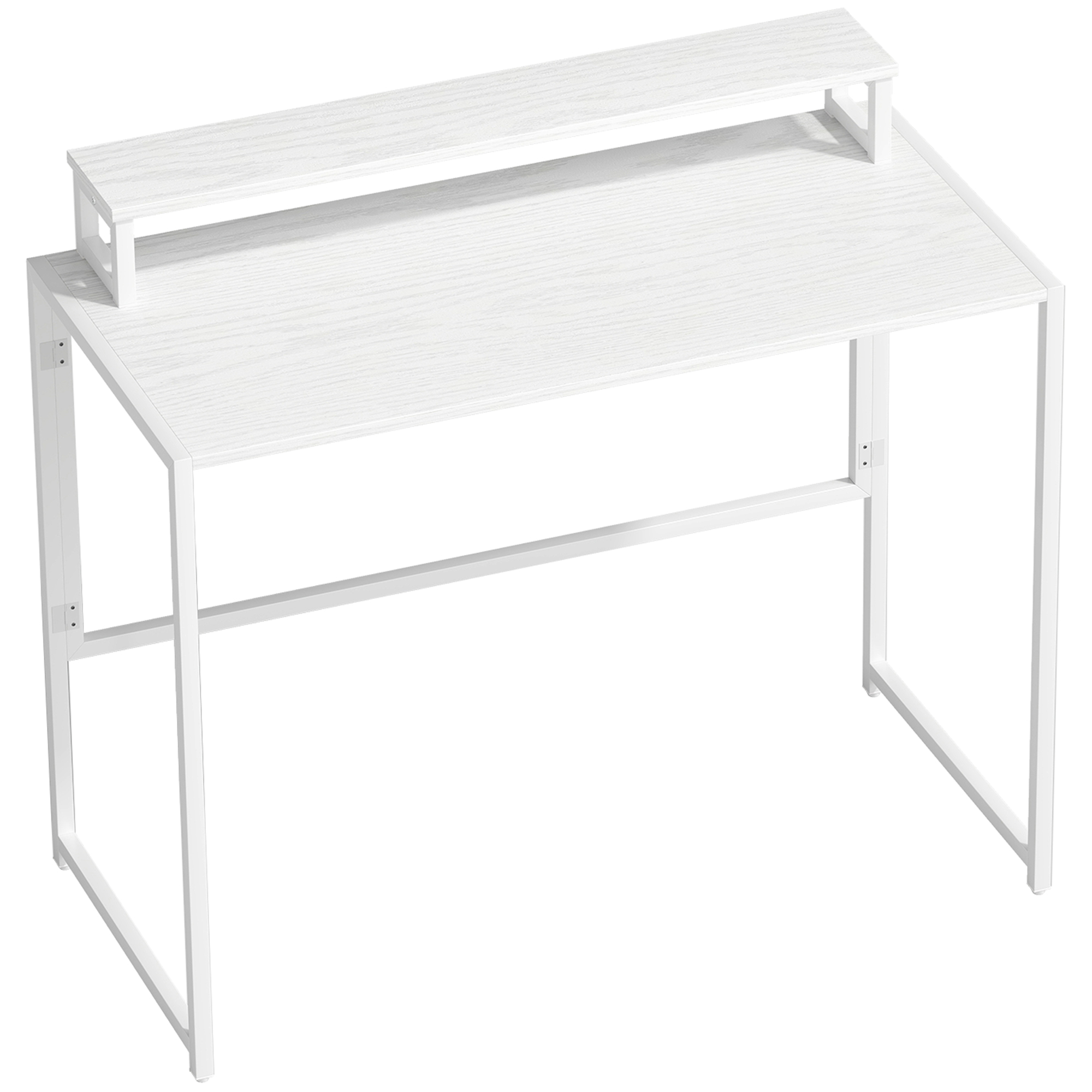 Schreibtisch Klappbar Computertisch mit Monitorhalterung für Arbeitszimmer 100 x 48 x 87,5 cm