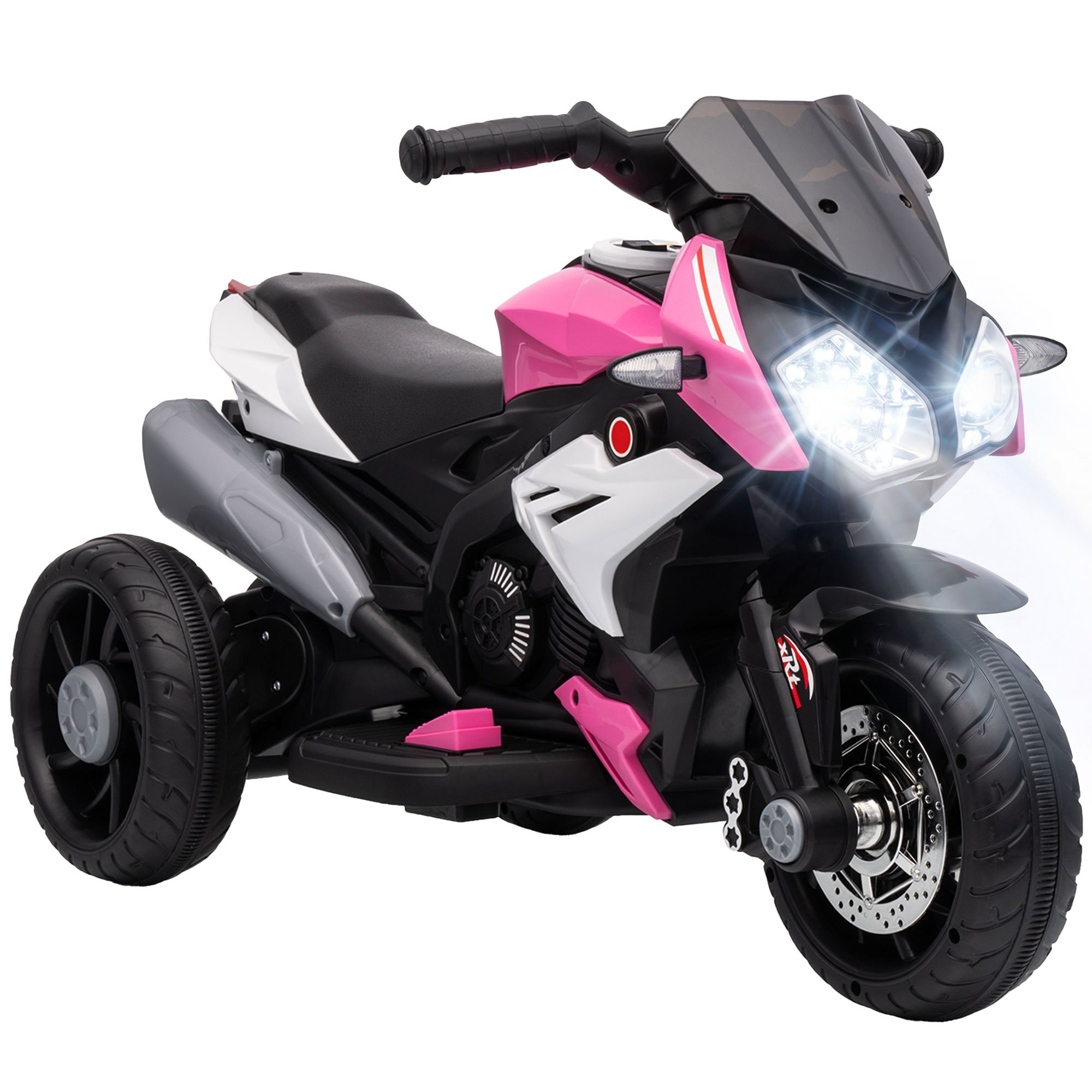 HOMCOM Motocicleta Electrica, 6 V, cu 3 Roti, pentru Copii de 3-5 Ani, Roz | Aosom Romania