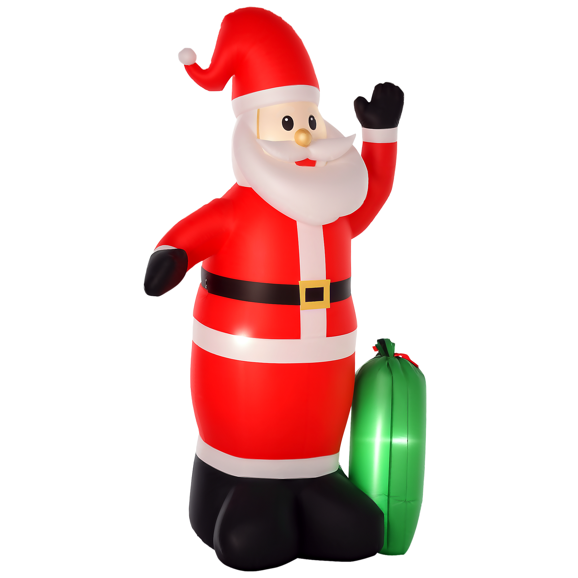 HOMCOM 7.5ft Inflatable Christmas Santa Claus with LED Air Blown Xmas D?cor Holiday Outdoor Yard Decoration HOMCOM 7.5ft Inflatable Christmas Santa Claus with LED Air Blown Xmas D?cor Holiday Outdoor Yard Decoration