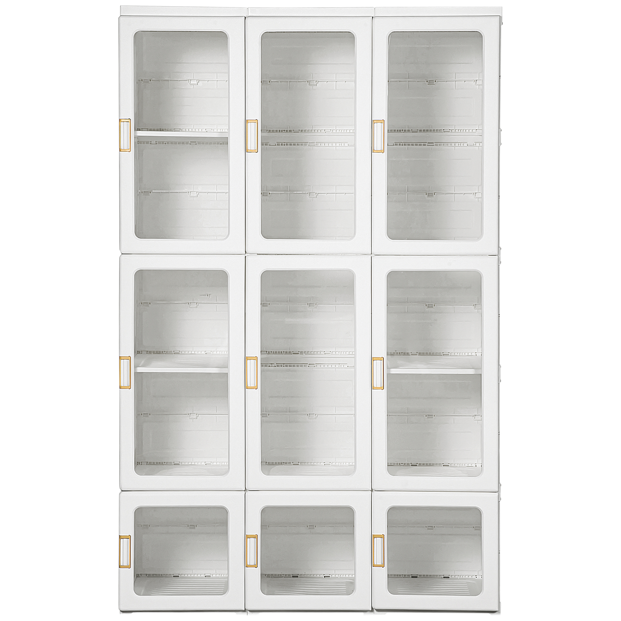 HOMCOM Portable Clothes Wardrobe for Bedroom, Foldable Clothes Organiser with Cube Storage, Hanging Rods, Magnet Doors, White