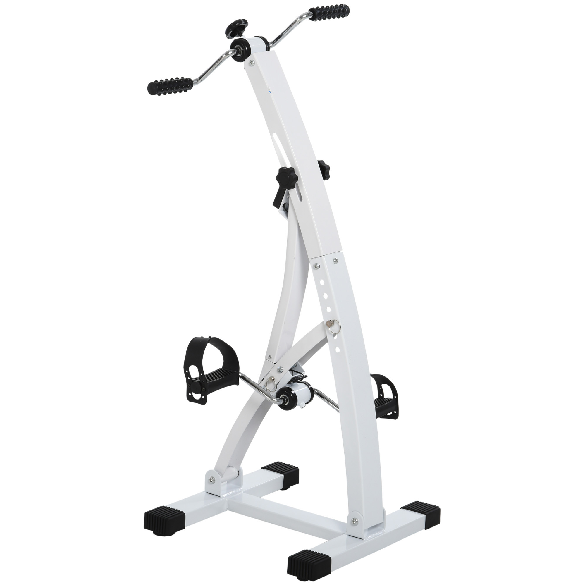 Pedaltrainer für Senioren extra Leise Mini Heimtrainer mit LCD Display Befestigungsband Arm- und Beintrainer Bewegungstrainer Tischfahrrad Mini Bike Fitnessgerät für Zuhause Büro