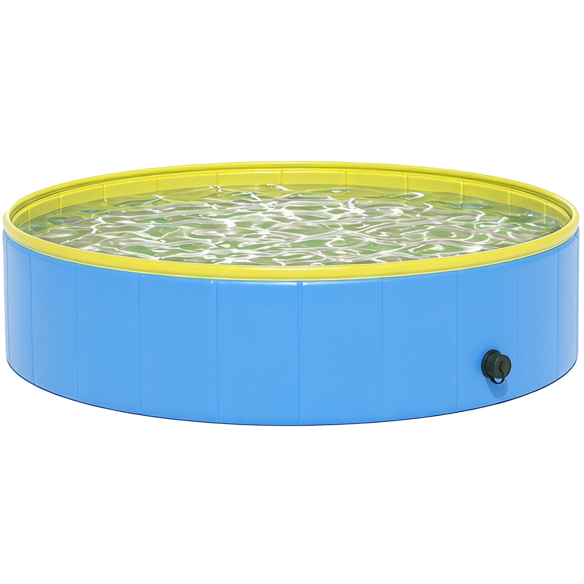PawHut Hundepool für Große und Mittelgroße Hunde Faltbare Hunde Planschbecken 120 x 30 cm Hundebadewanne Rutschfeste Schwimmbecken Hundeplanschbecken für Enten, Innen- und Außen, Blau   Aosom von PawHut
