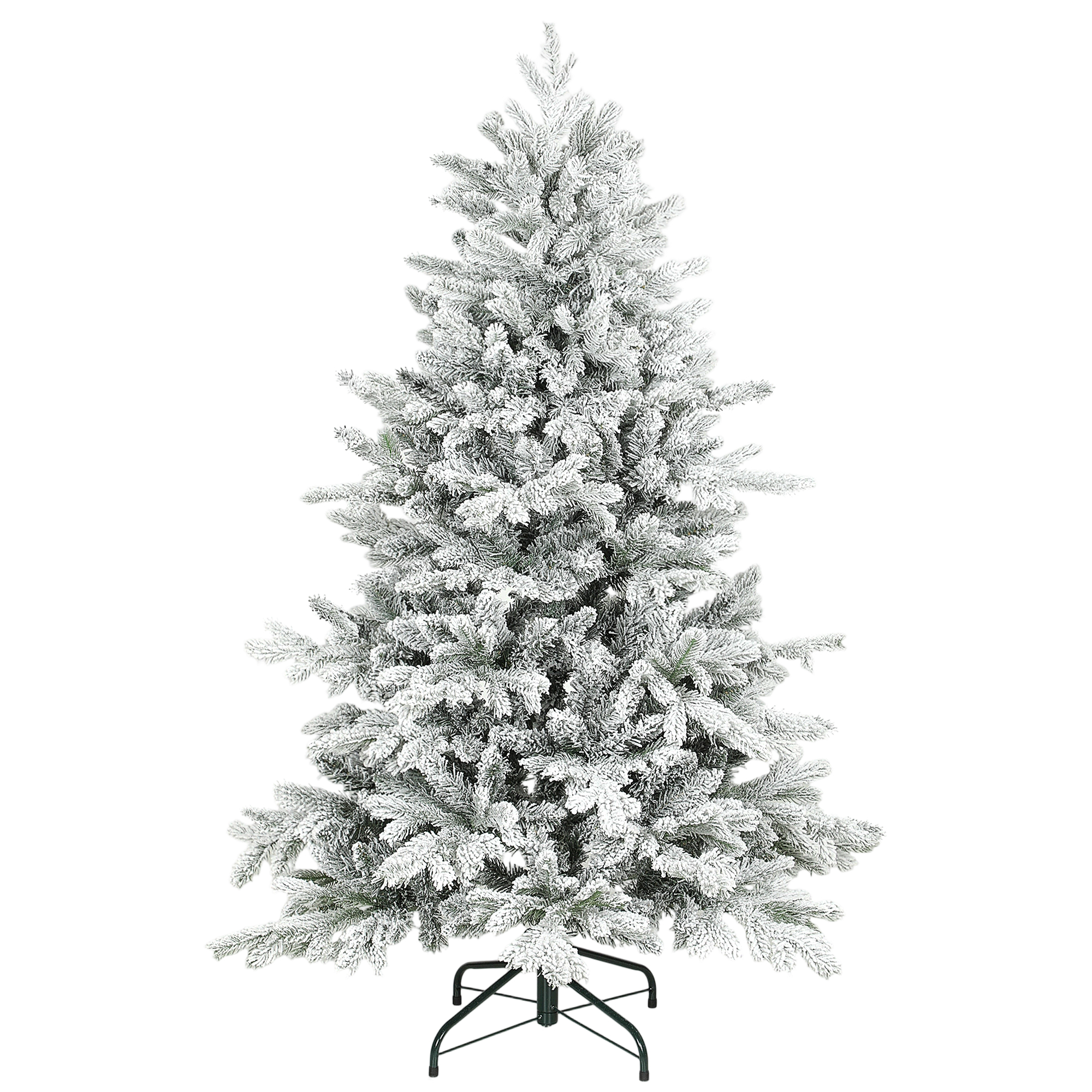 HOMCOM 5ft Snow Flocked Artificial Christmas Tree
