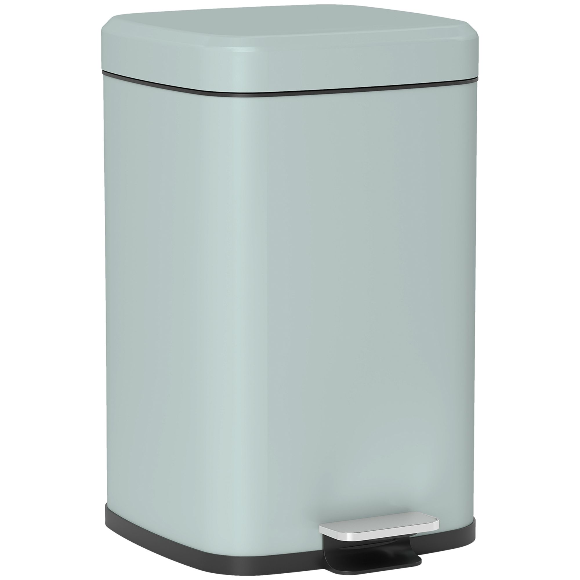 HOMCOM 20L Modern Boxy Metal Home Kitchen Bin – Light Green HOMCOM 20L Modern Boxy Metal Home Kitchen Bin – Light Green