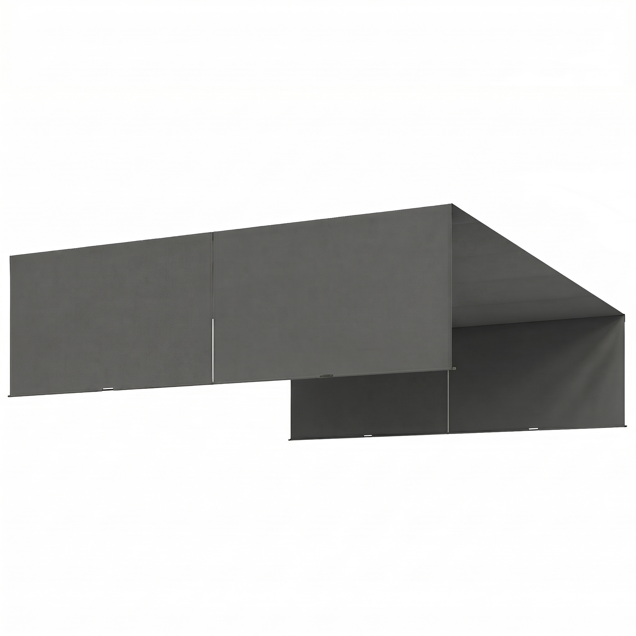 Outsunny Ersatzdach für Pergola 488 x 122 cm mit UV-Schutz, Sonnensegel für Terrassenüberdachung, Ersatz-Dachplane für 3 x 3 m Pavillon, Dunkelgrau   Aosom