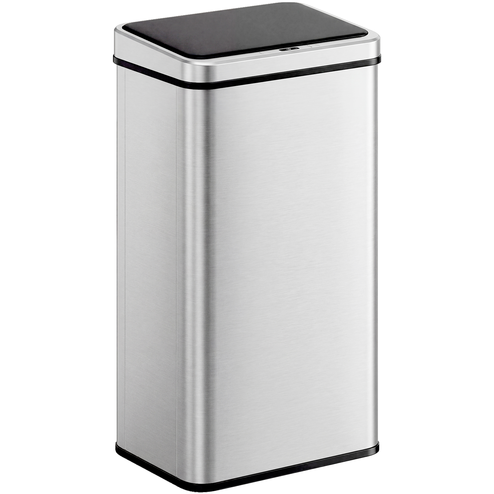 HOMCOM Sensor Mülleimer 50L Edelstahl Automatischer Mülleimer mit Soft-Close-Deckel Bewegungssensor fingerabdrucksicherer Abfalleimer Müllbehälter Abfallbehälter für Büro Schlafzimmer Küchen Silber Aosom