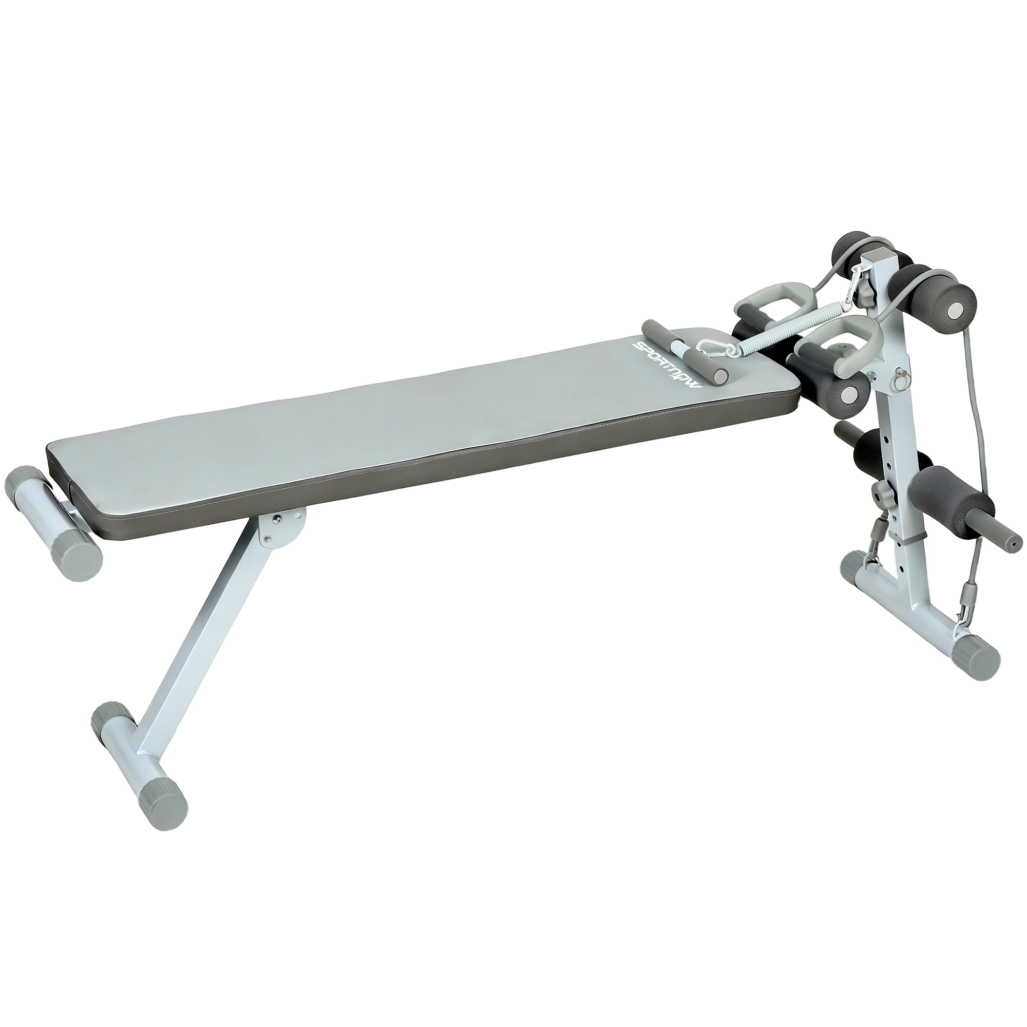 SPORTNOW Banc de Musculation Multifonction, Banc Plat Réglable avec Siège à 3 Niveaux, 141 x 52 x 54-71 cm, Bleu et Blanc SPORTNOW Banc de Musculation Multifonction, Banc Plat Réglable avec Siège à 3 Niveaux, 141 x 52 x 54-71 cm, Bleu et Blanc