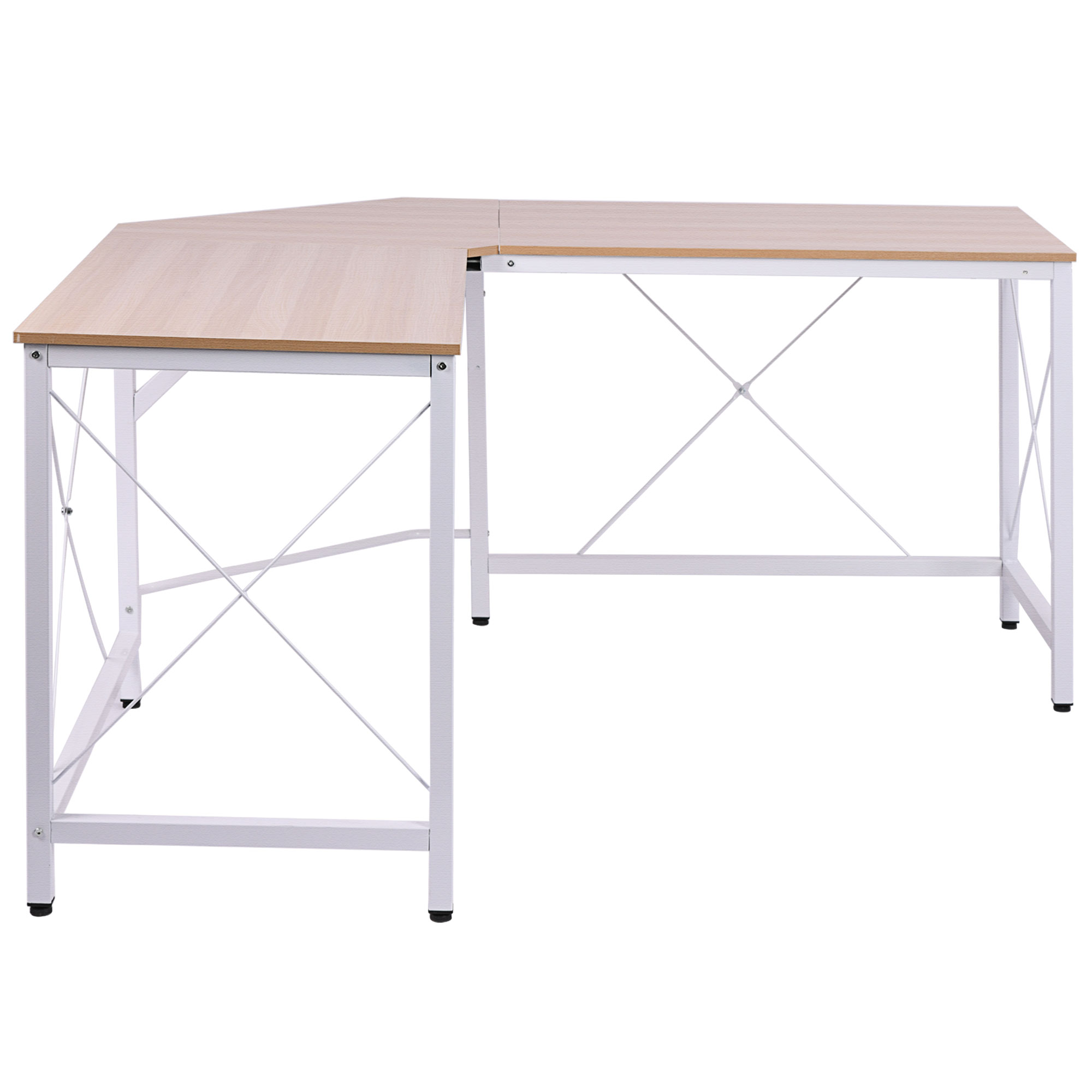 Computertisch Schreibtisch L-Form Arbeitstisch Bürotisch Eckschreibtisch Winkelschreibtisch MDF Natur 150 x 150 x 76 cm