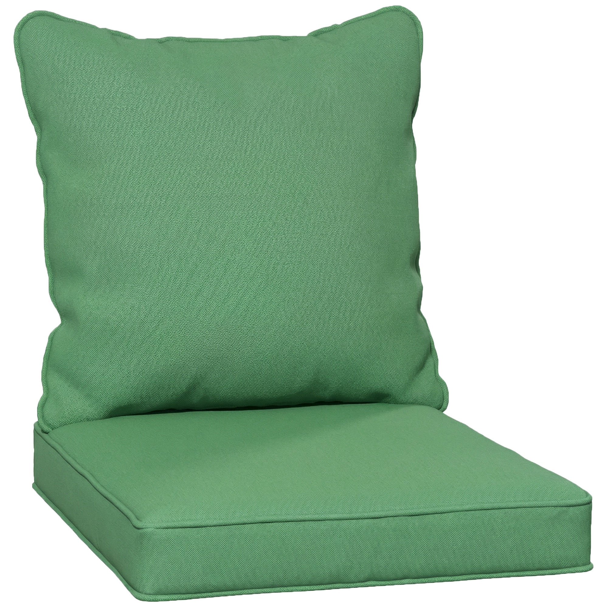 Outsunny Green Seat And Back Padded Cushion Set, Cushion Only