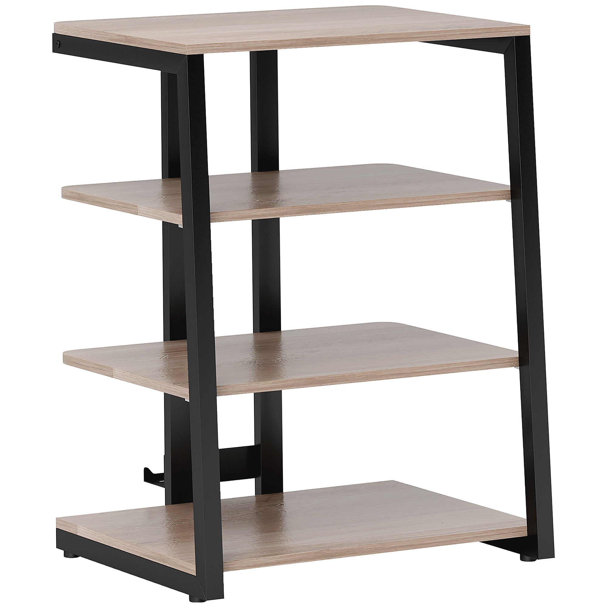 HOMCOM HiFi Stand, with Four Storage Shelves – Grey