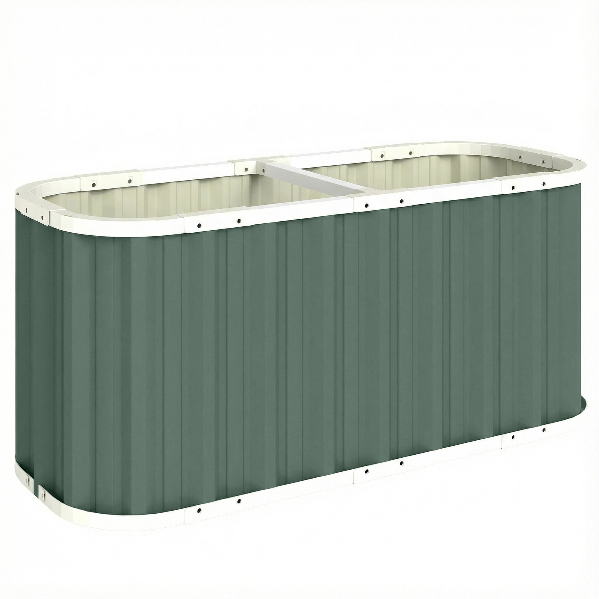 Hochbeet Metall 136 x 53 x 61 cm Tief Gartenbeet mit Schutzkanten Pflanzenetiketten Handschuhe Offenem Boden