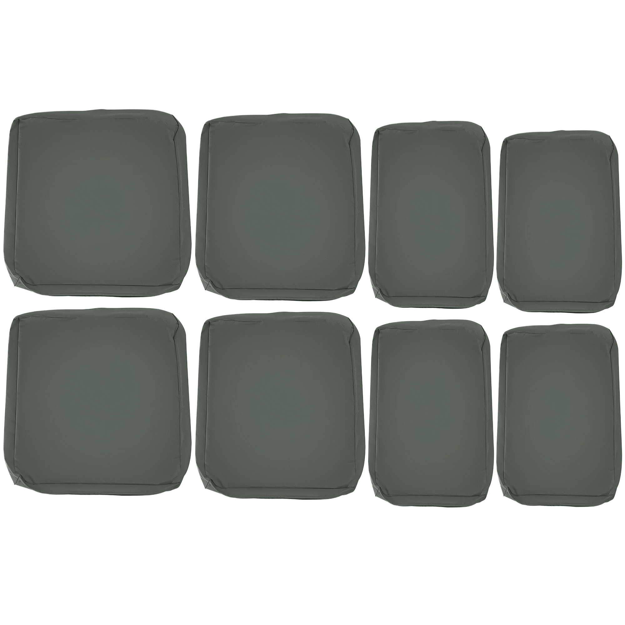 Outsunny Deep Grey Replacement Cushion Cover Garden Rattan Patio Furniture Seat Cover Polyester Outdoor- No Cushion Included | Aosom Uk
