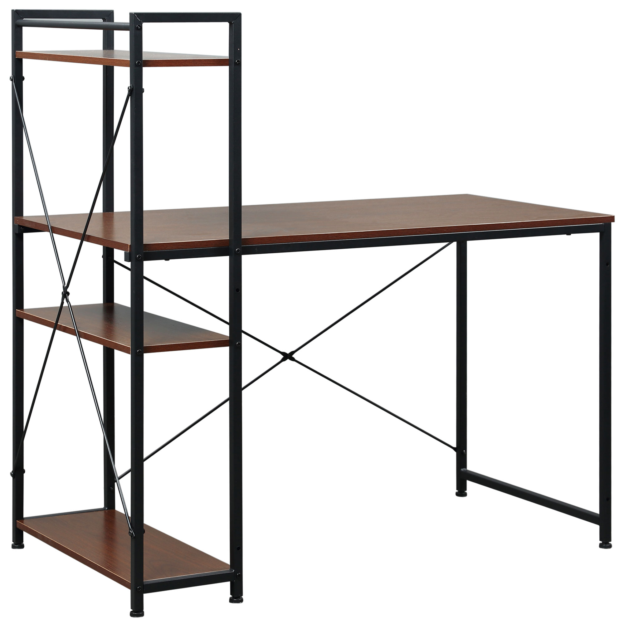 Computertisch mit Ablagefächer 120 x 64 x 121cm (LxBxH) PC-Schreibtisch Arbeitstisch Schreibtisch Gamingtisch