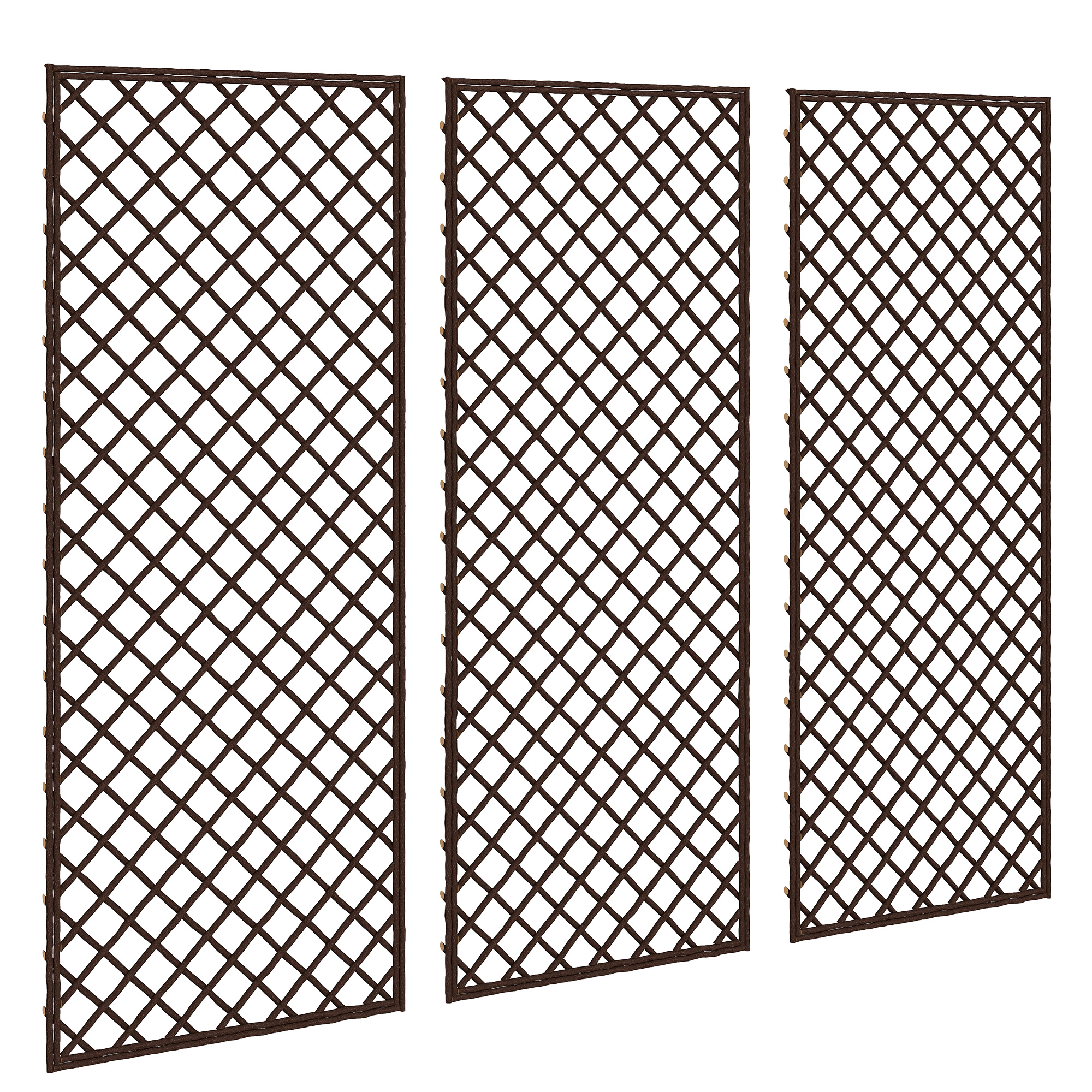 Outsunny Garden Trellis, Decorative Trellis Panels for Climbing Outdoor Plants, Natural Wood Finish Outsunny Garden Trellis, Decorative Trellis Panels for Climbing Outdoor Plants, Natural Wood Finish