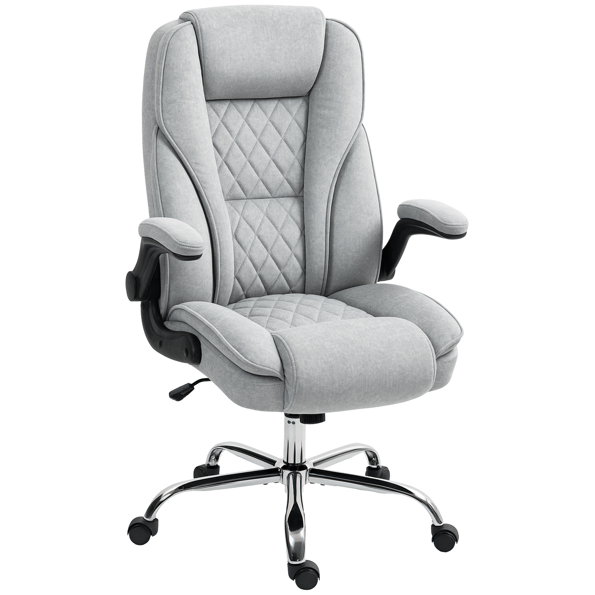 Fauteuil de bureau, chaise bureau ergonomique, hauteur réglable, accoudoirs relevables, gris