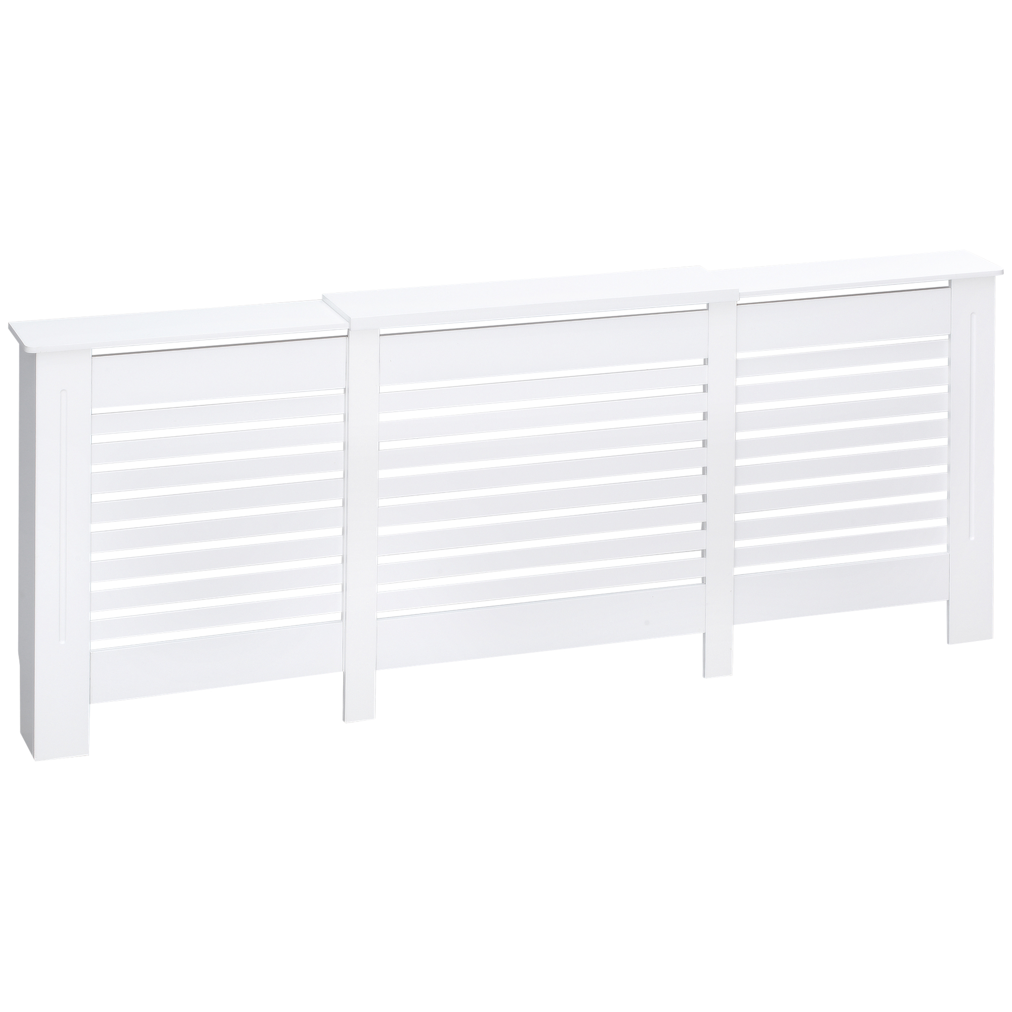 HOMCOM Heizkörper kaufen Heizkörperverkleidung Heizkörperabdeckung Radiator Abdeckung Einstellbar MDF Weiß 140-202 x 19 x 82,5 cm Aosom