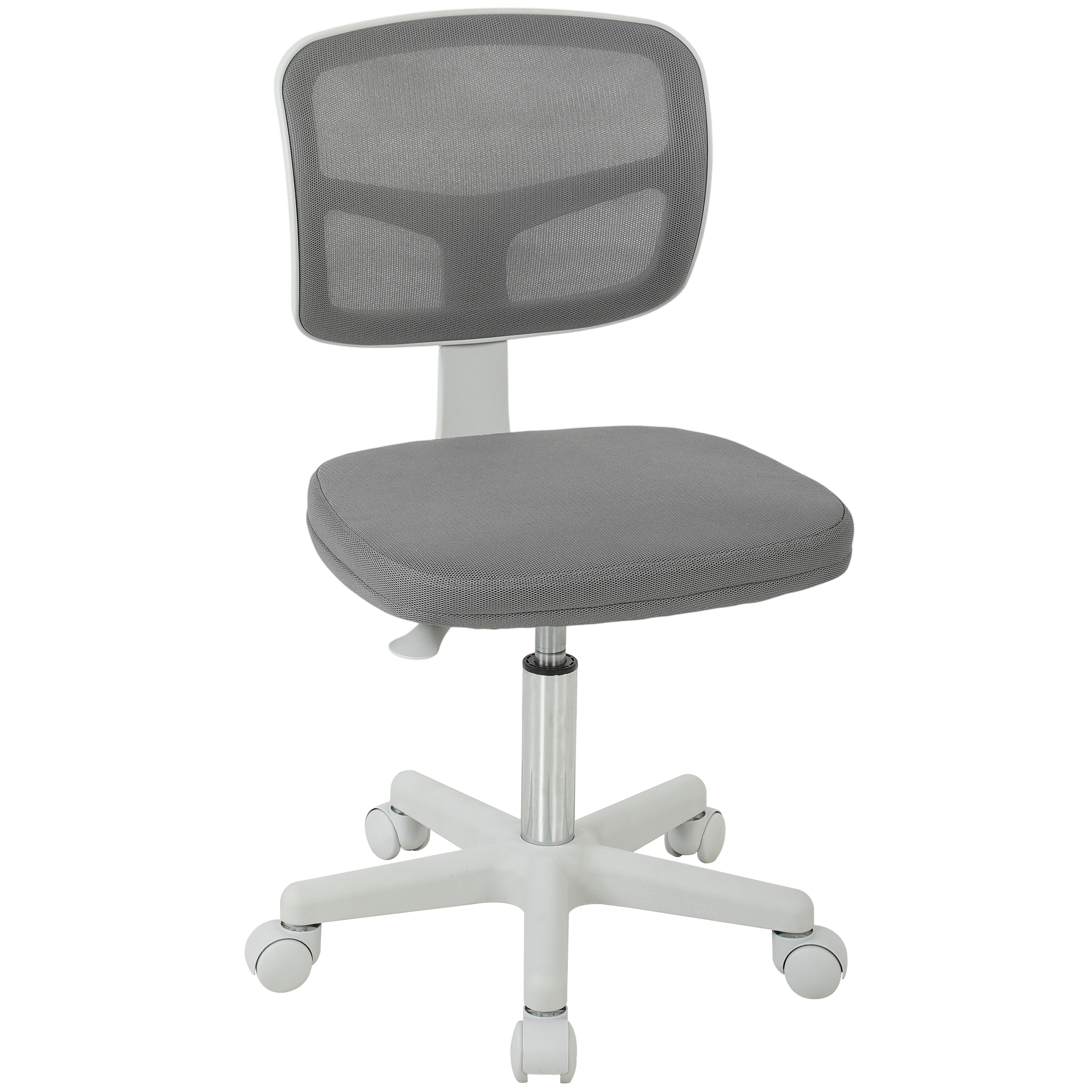 Vinsetto Small Office Chair without Arms, Ergonomic Swivel Mesh Desk Chair with Curved Back, Dark Grey