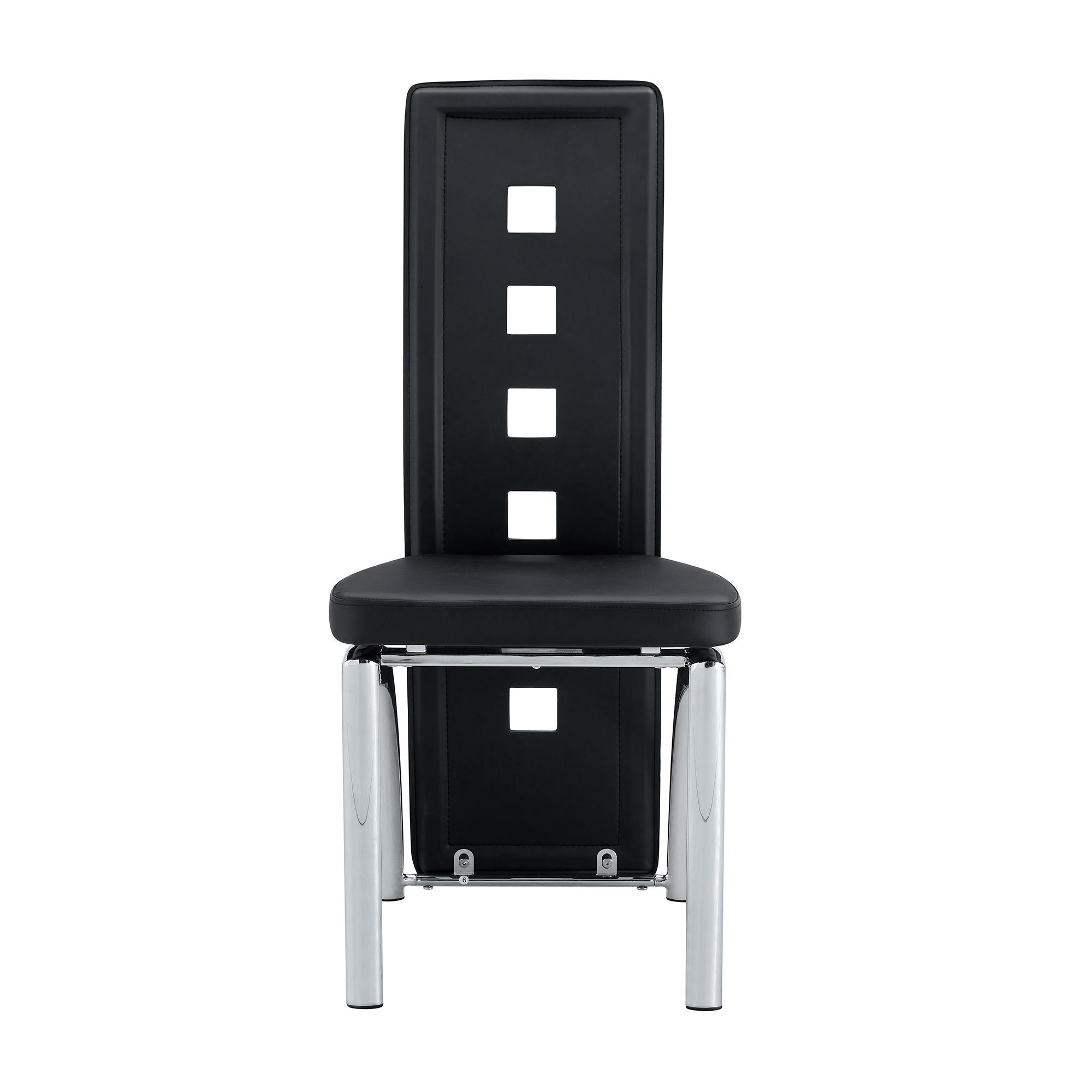 Chaise de salle à manger, Noir+Argent   Aosom France