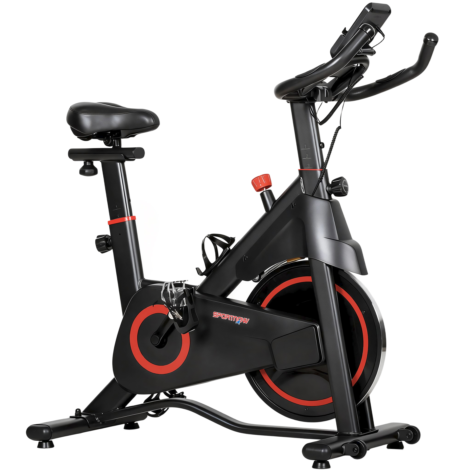 SPORTNOW Exercise Bike, Stationary Bike with Adjustable Magnetic Resistance, Indoor Cycling Equipment with LCD Display