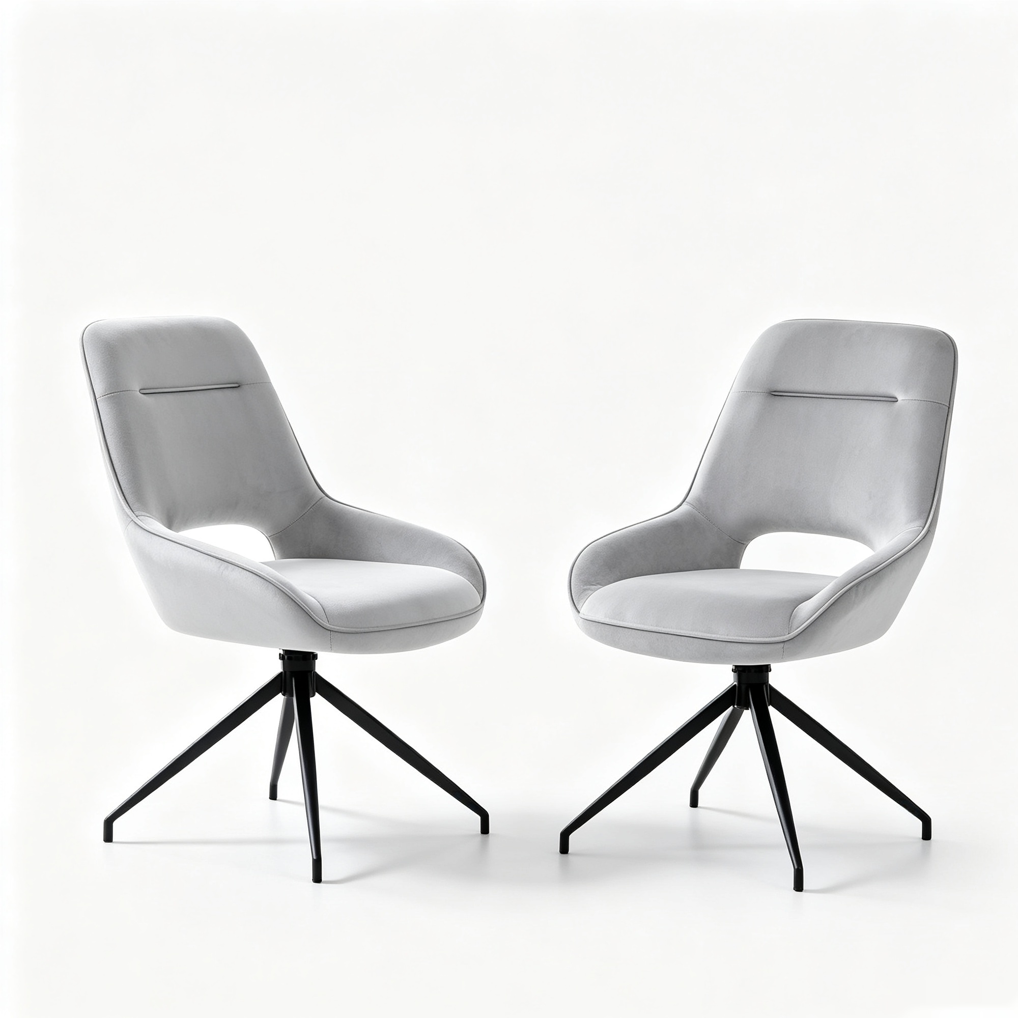 Chaise de salle à manger pivotante 360°, Gris clair   Aosom France