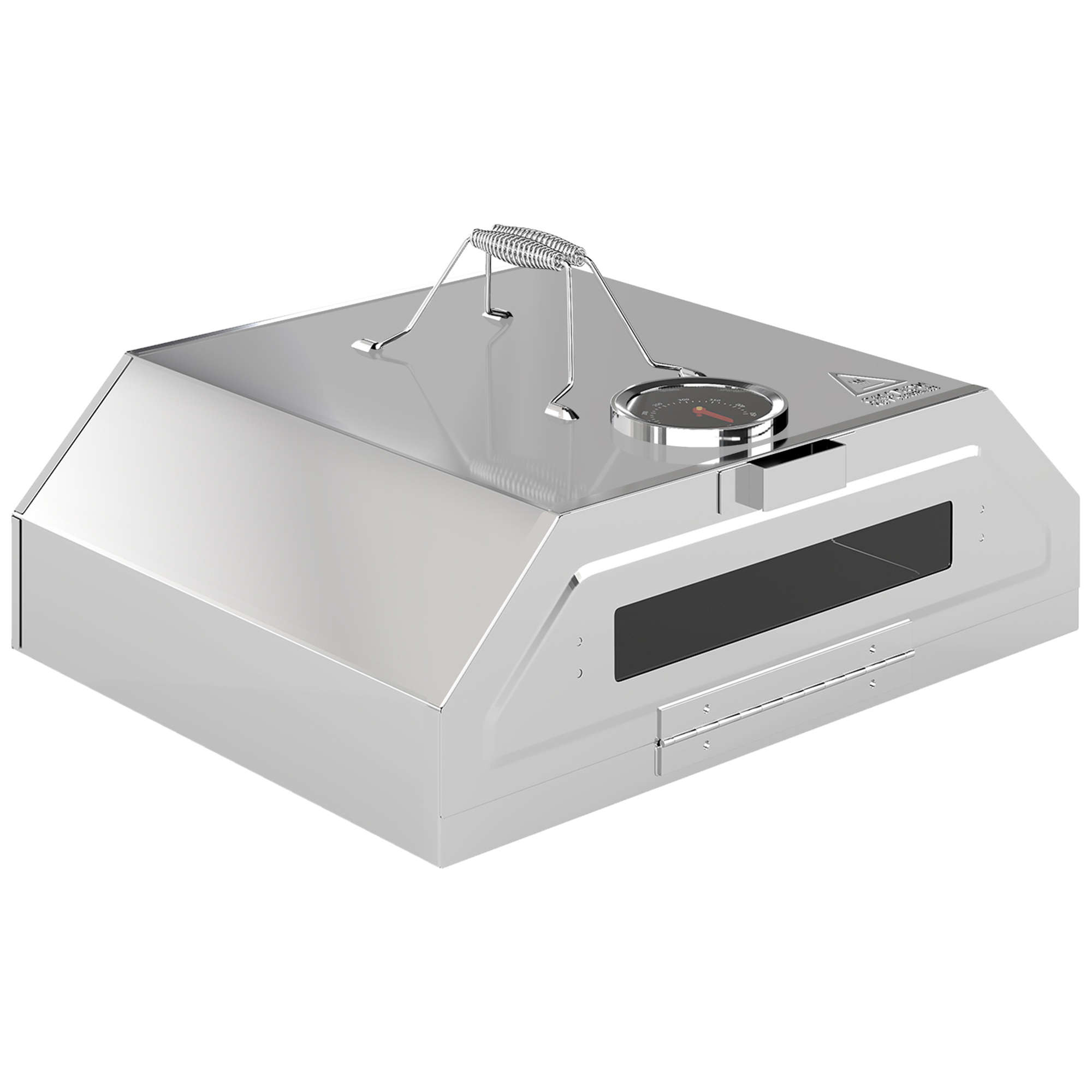 Outsunny 8 in Portable Stainless Steel BBQ Grill Top Pizza Oven with Built-in Thermometer and Viewing Window for Gas and Charcoal BBQ Grills, Includes Carry Handles, Pizza Stone and Peel, Silver Tone Outsunny 8 in Portable Stainless Steel BBQ Grill Top Pizza Oven with Built-in Thermometer and Viewing Window for Gas and Charcoal BBQ Grills, Includes Carry Handles, Pizza Stone and Peel, Silver Tone