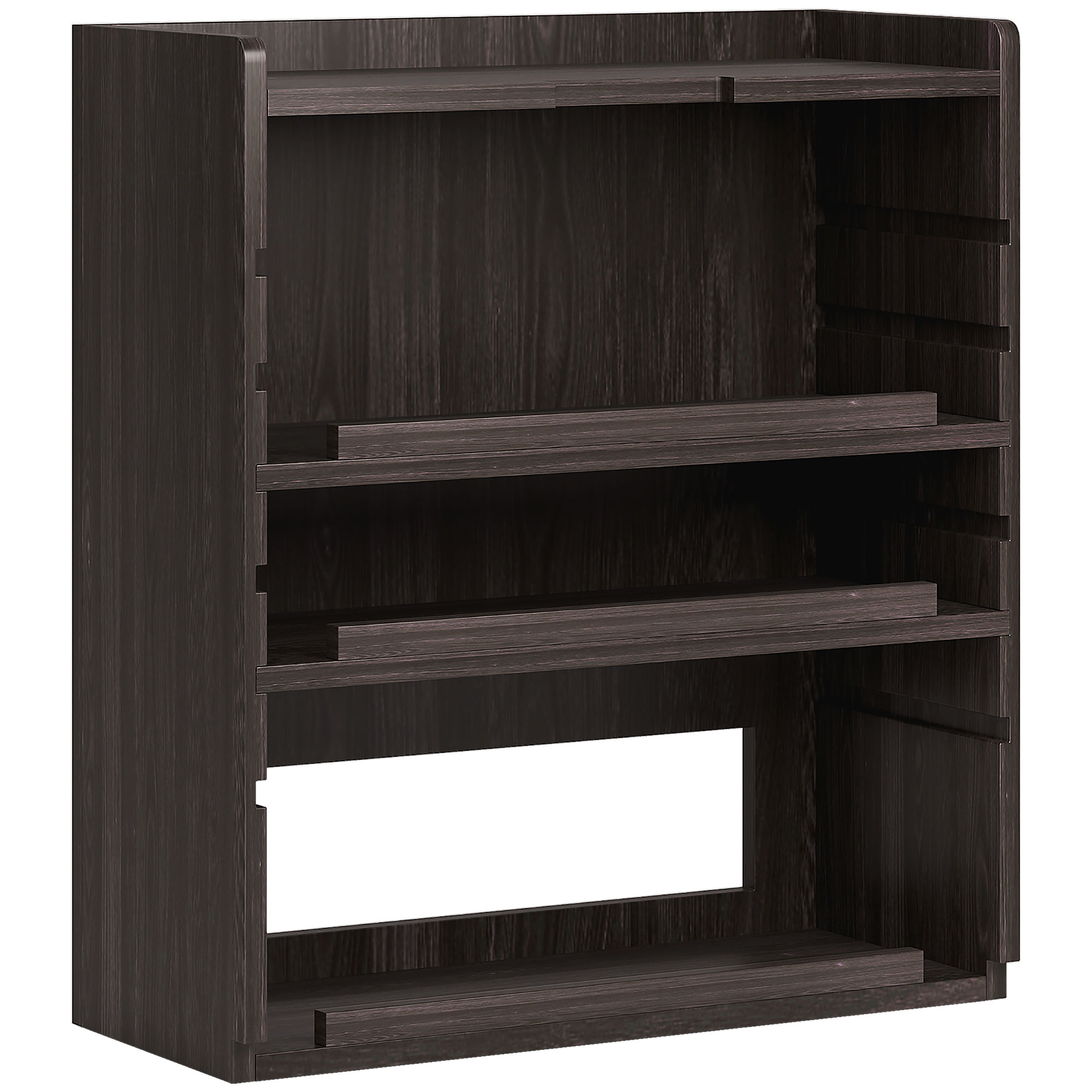 Homcom Dark Brown Four-Tier Desktop Organiser - | Aosom Uk