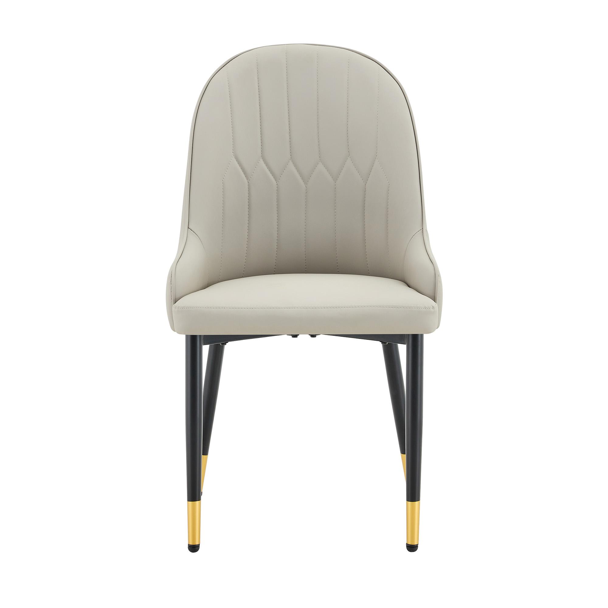 Lot de 2 chaises de salle à manger, Gris chaud Aosom France Lot de 2 chaises de salle à manger, Gris chaud Aosom France