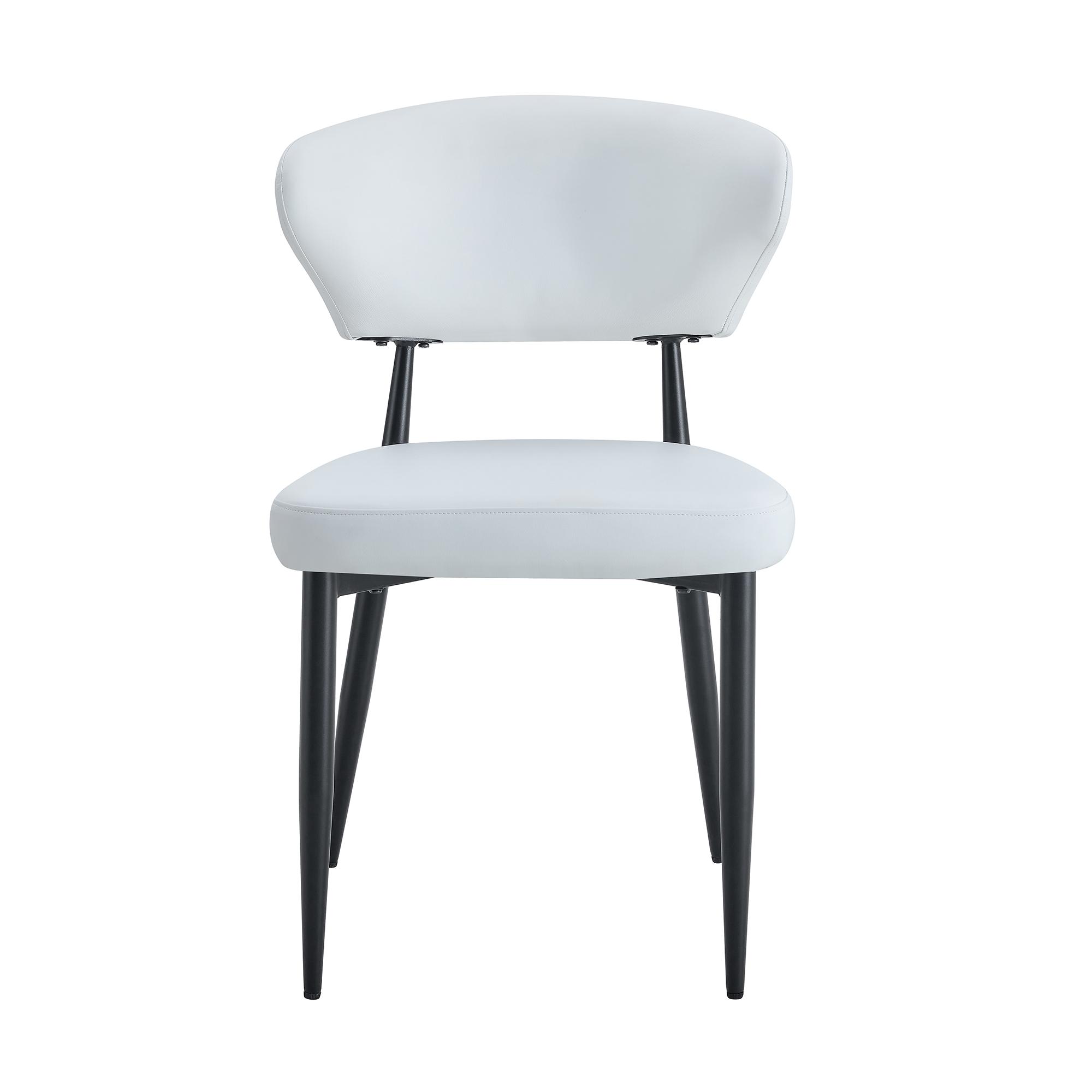 Chaise de salle à manger minimaliste, Blanc+Noir Aosom France Chaise de salle à manger minimaliste, Blanc+Noir Aosom France