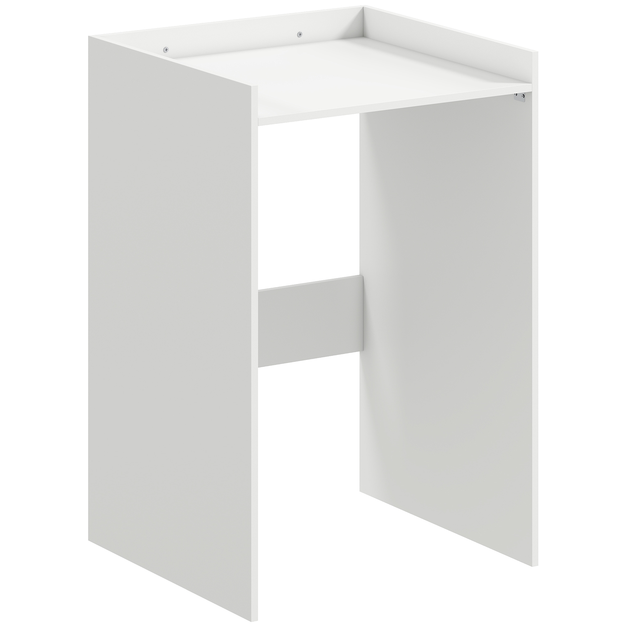 HOMCOM Wasmachinekast voor Boven de Wasmachine Ruimtebesparend Badkamermeubel van Duurzaam Spaanplaat tot 20 kg Wit 64x60x97,5 cm | Aosom.nl